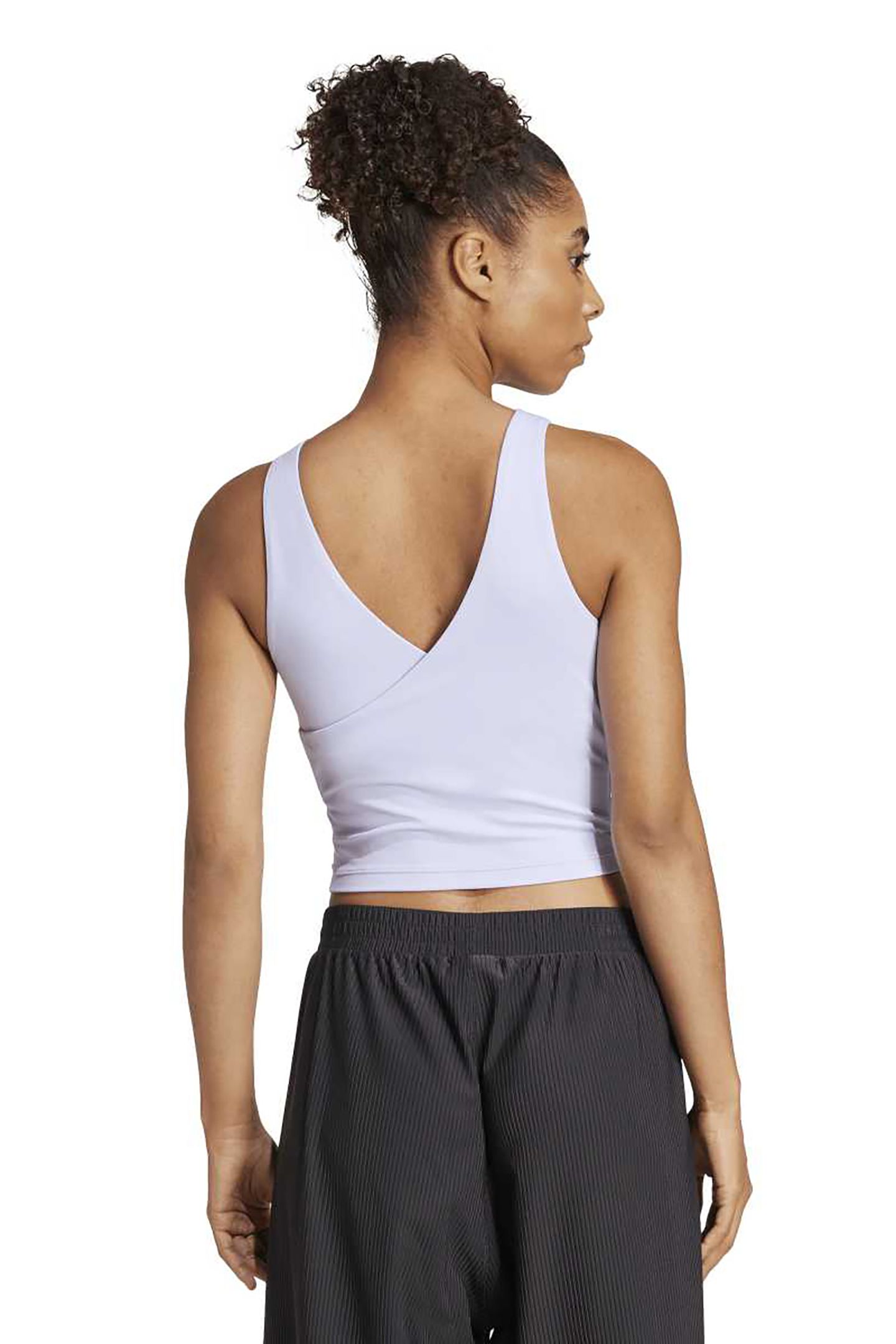 PERFORMANCE YOGA CROPPED TANK WITH INNER SHELF VIOLET TONE 2