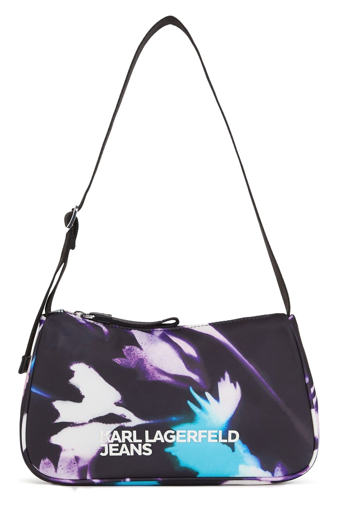 ESSENTIAL NYLON BAG FLORAL BLACK 1