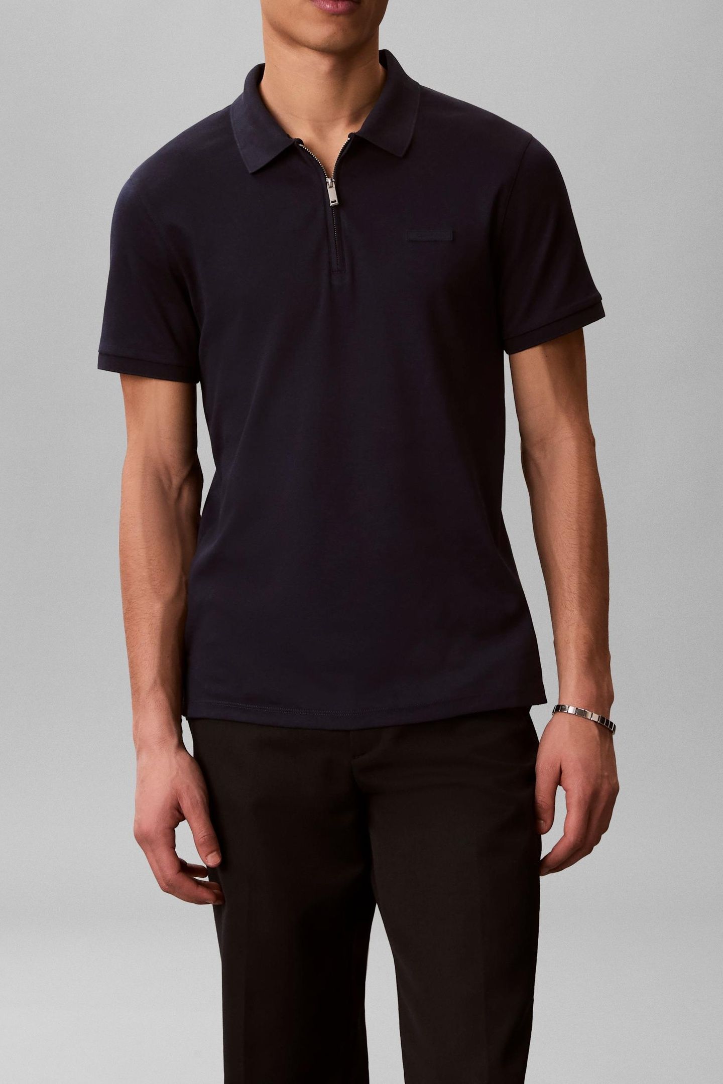SS SLIM SUPIMA ZIP POLO DARK SAPPHIRE 1