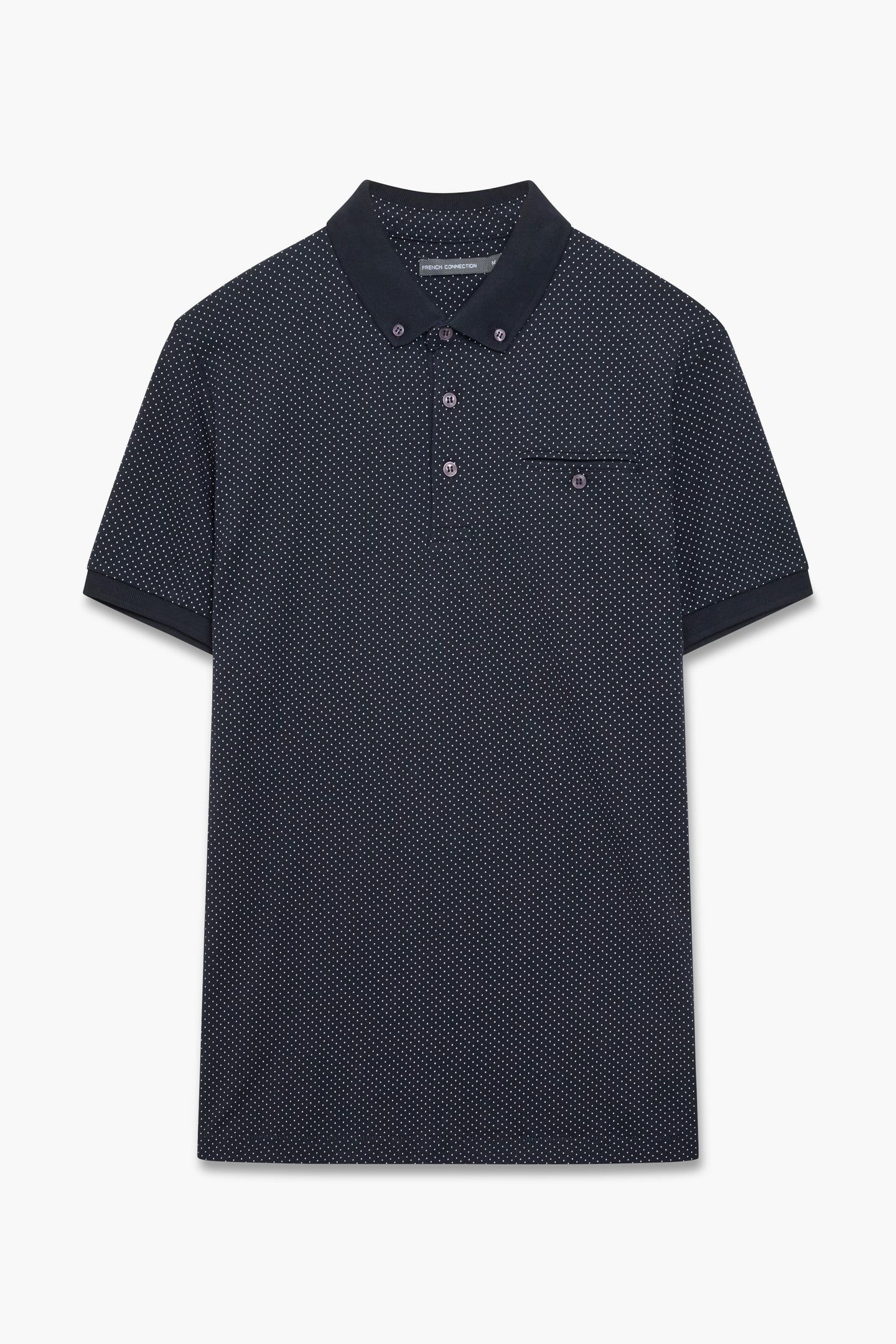 MICRO DOT POLO MARINE/WHITE 1