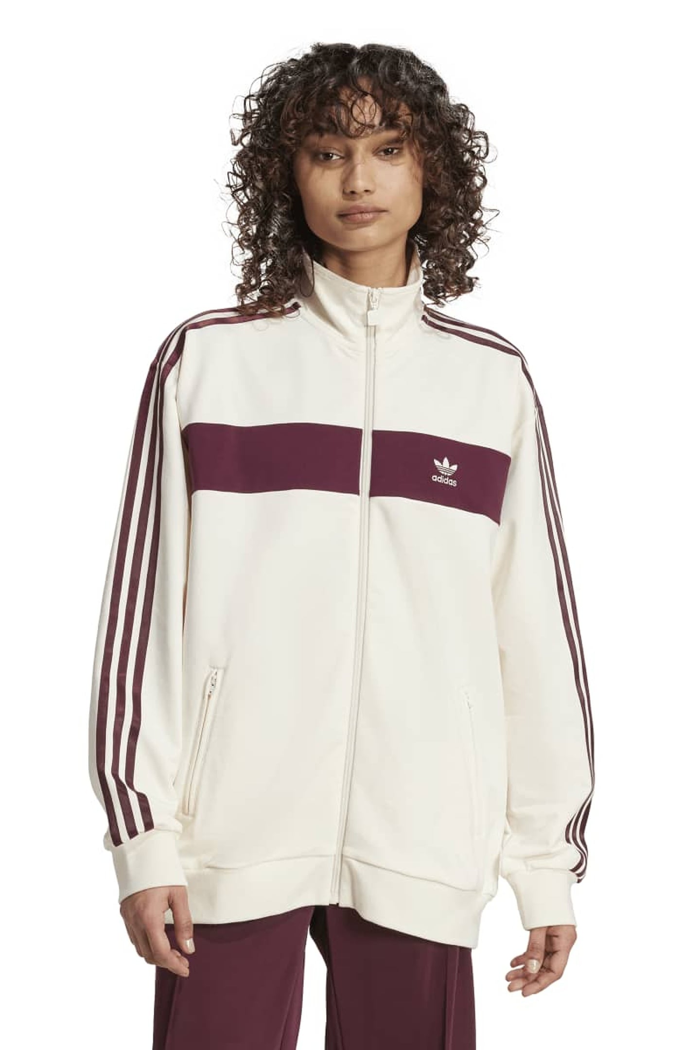 ORIGINALS BLOCKED TRACK TOP CREAM WHITE 1