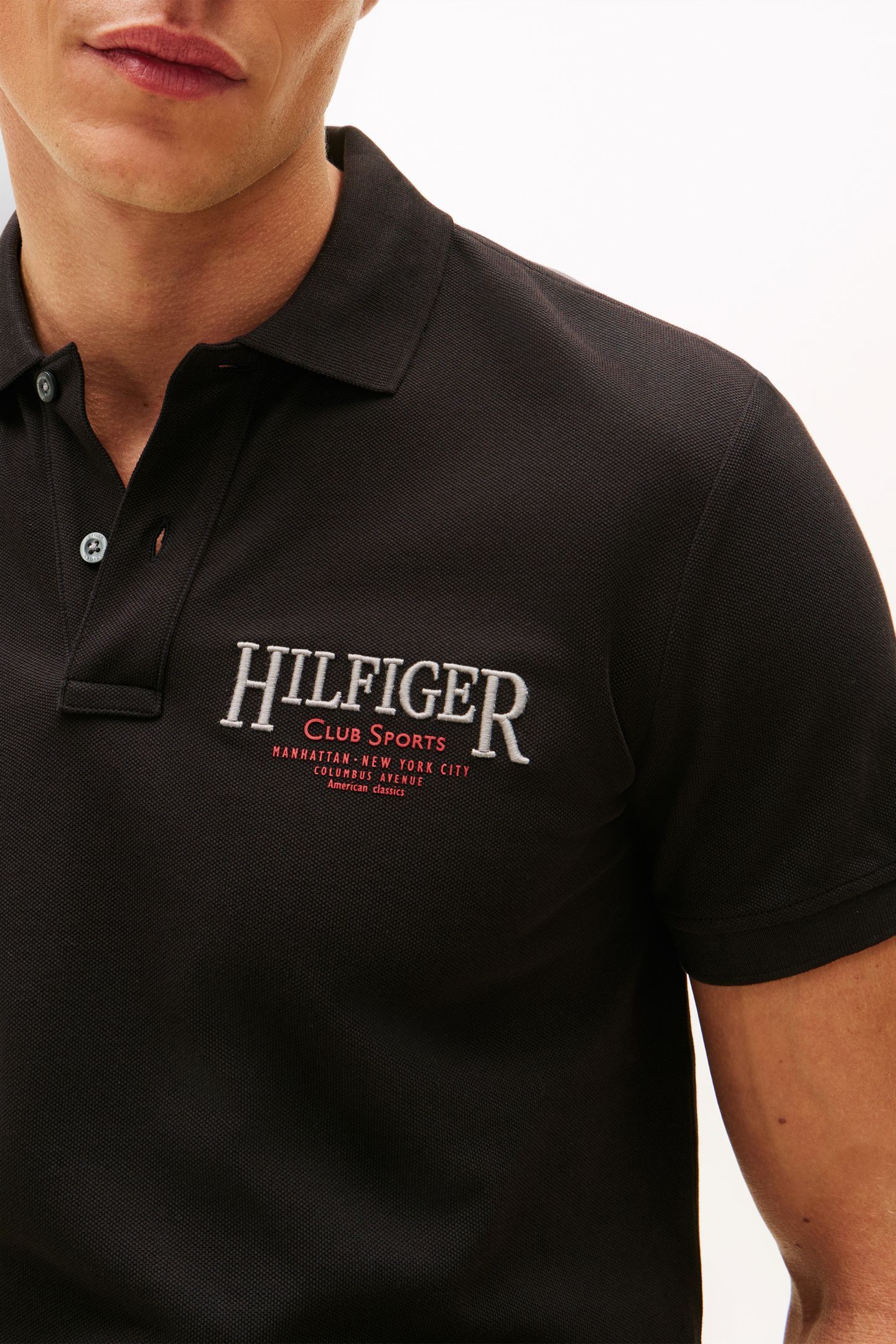LEFT CHEST GRAPHIC POLO BLACK 5