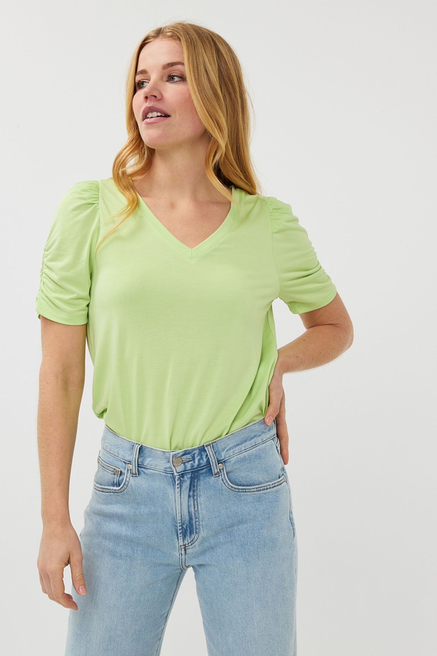 T-SHIRT PUFF SLVE MODAL APPLE GREEN 2
