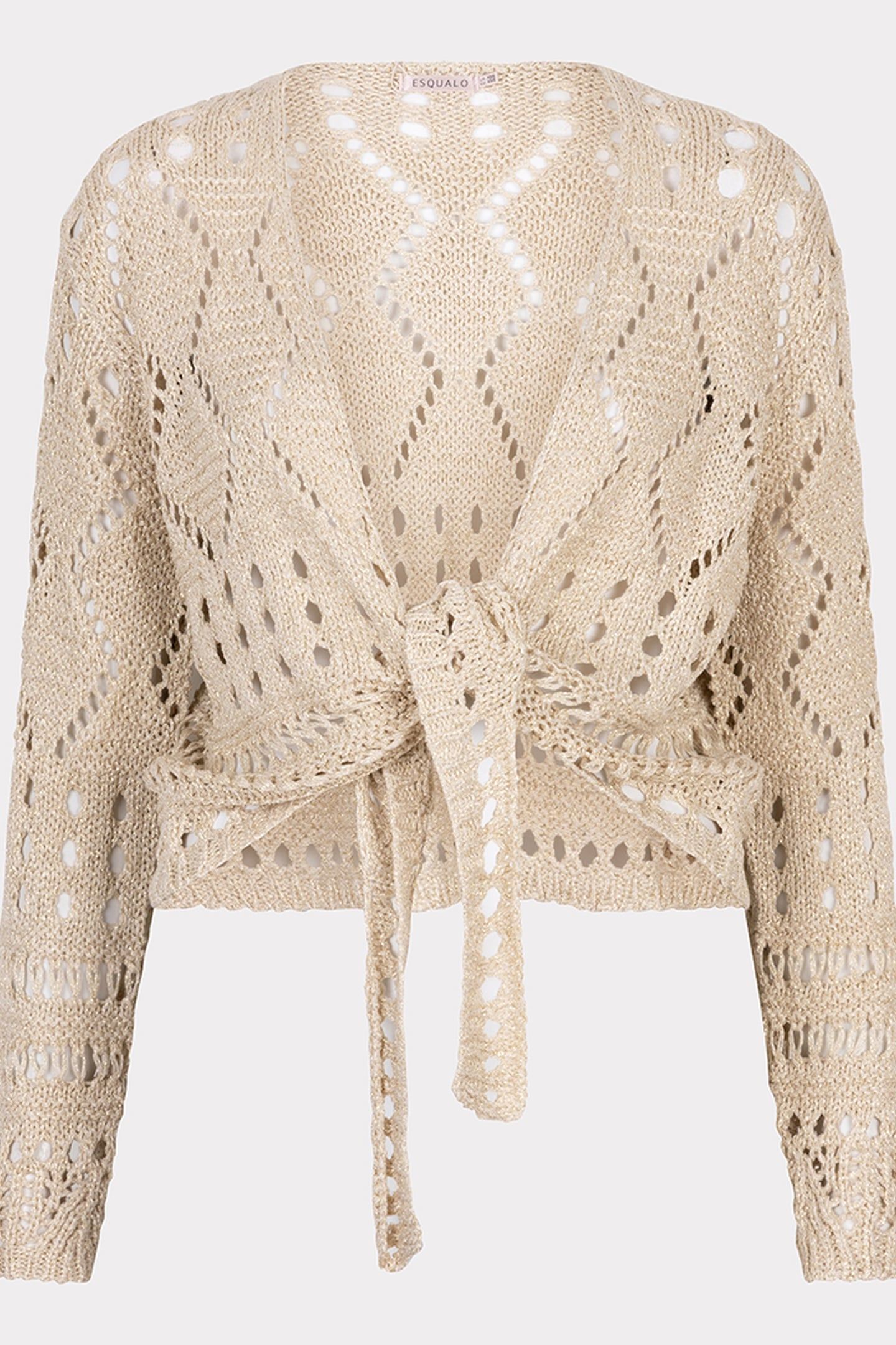 BOLERO FANCY OPEN KNIT LUREX LIGHT SAND 4