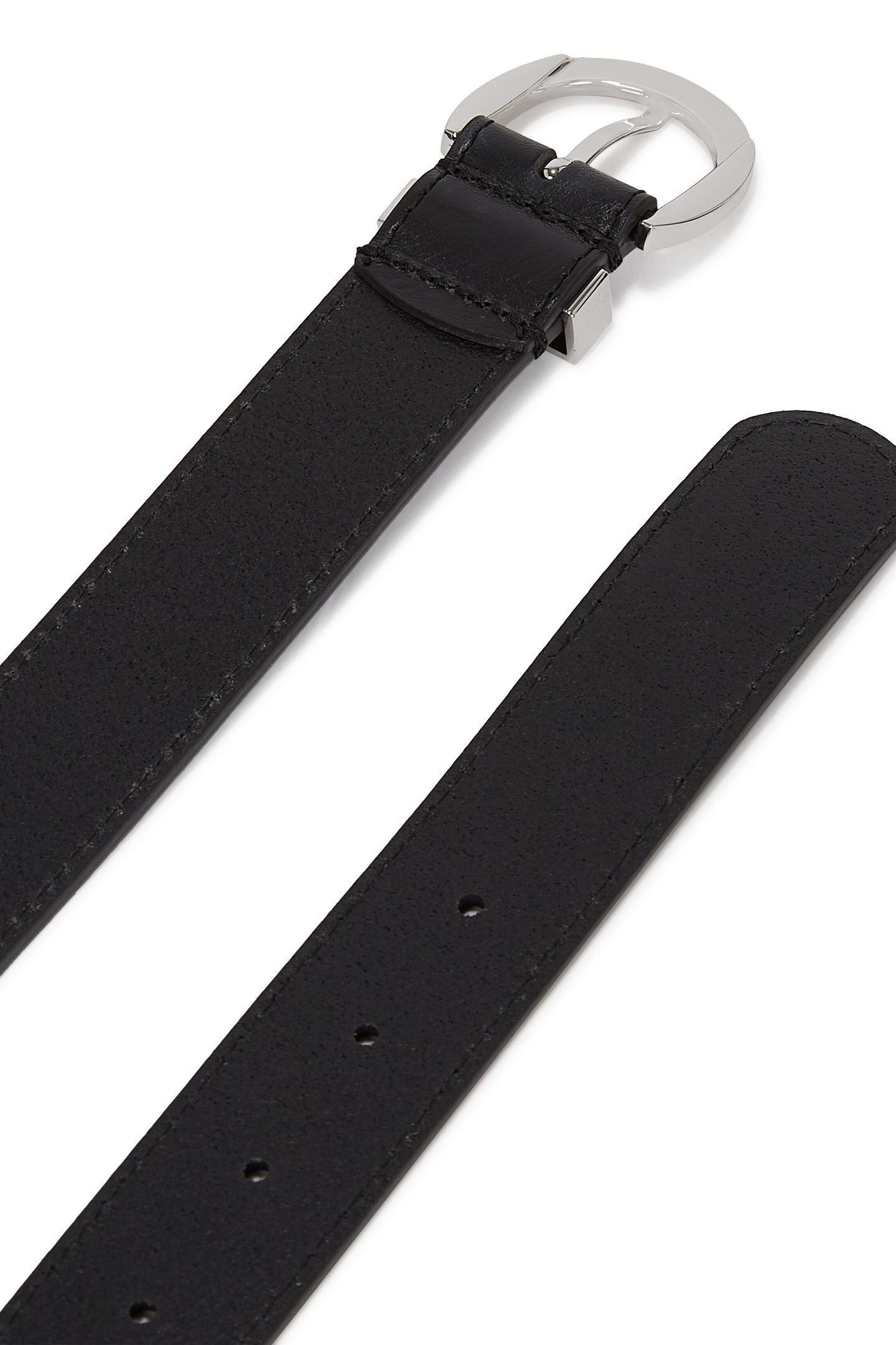 ROUND BUCKLE BELT BLACK 4
