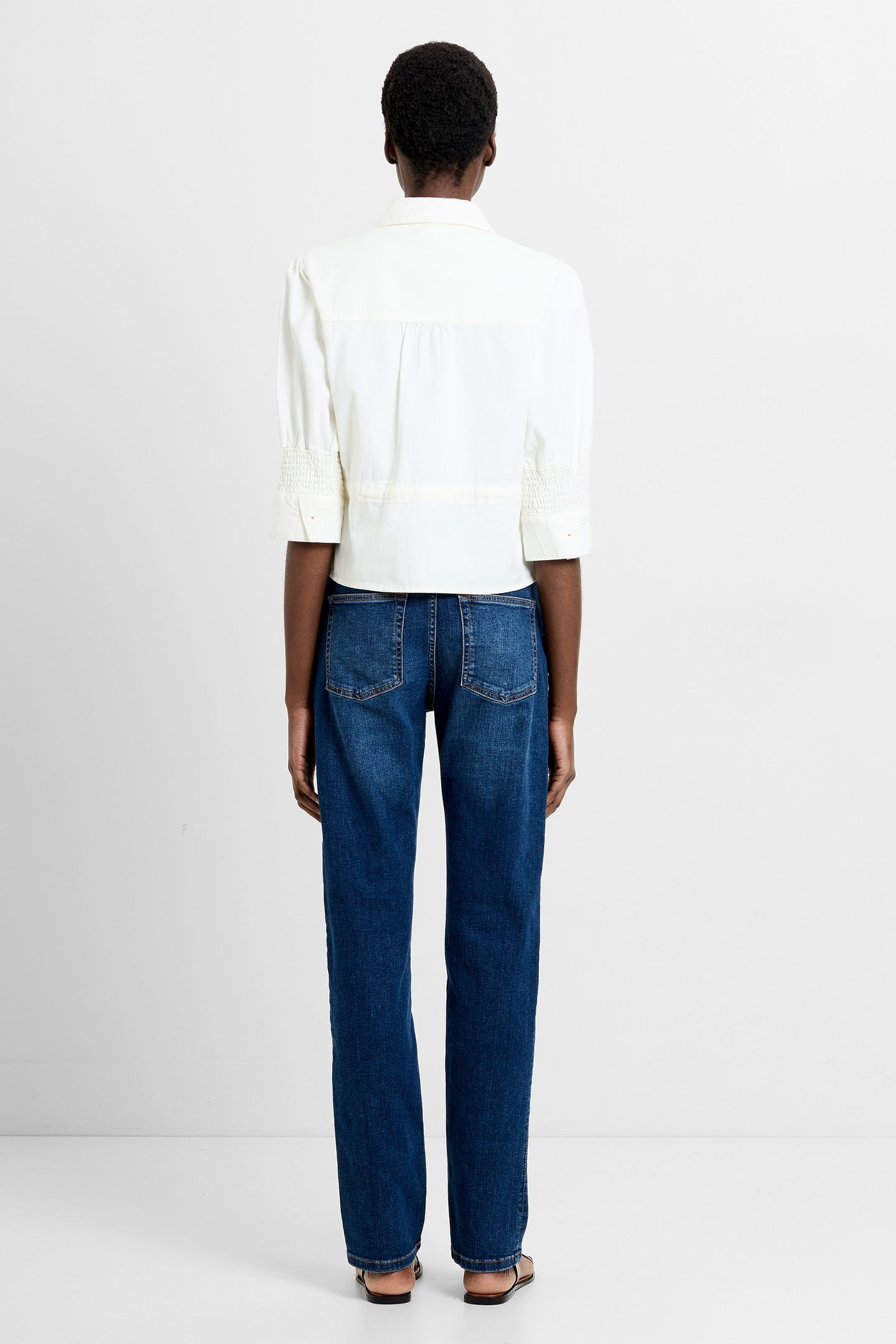 TIE WAIST TOP ECRU 4