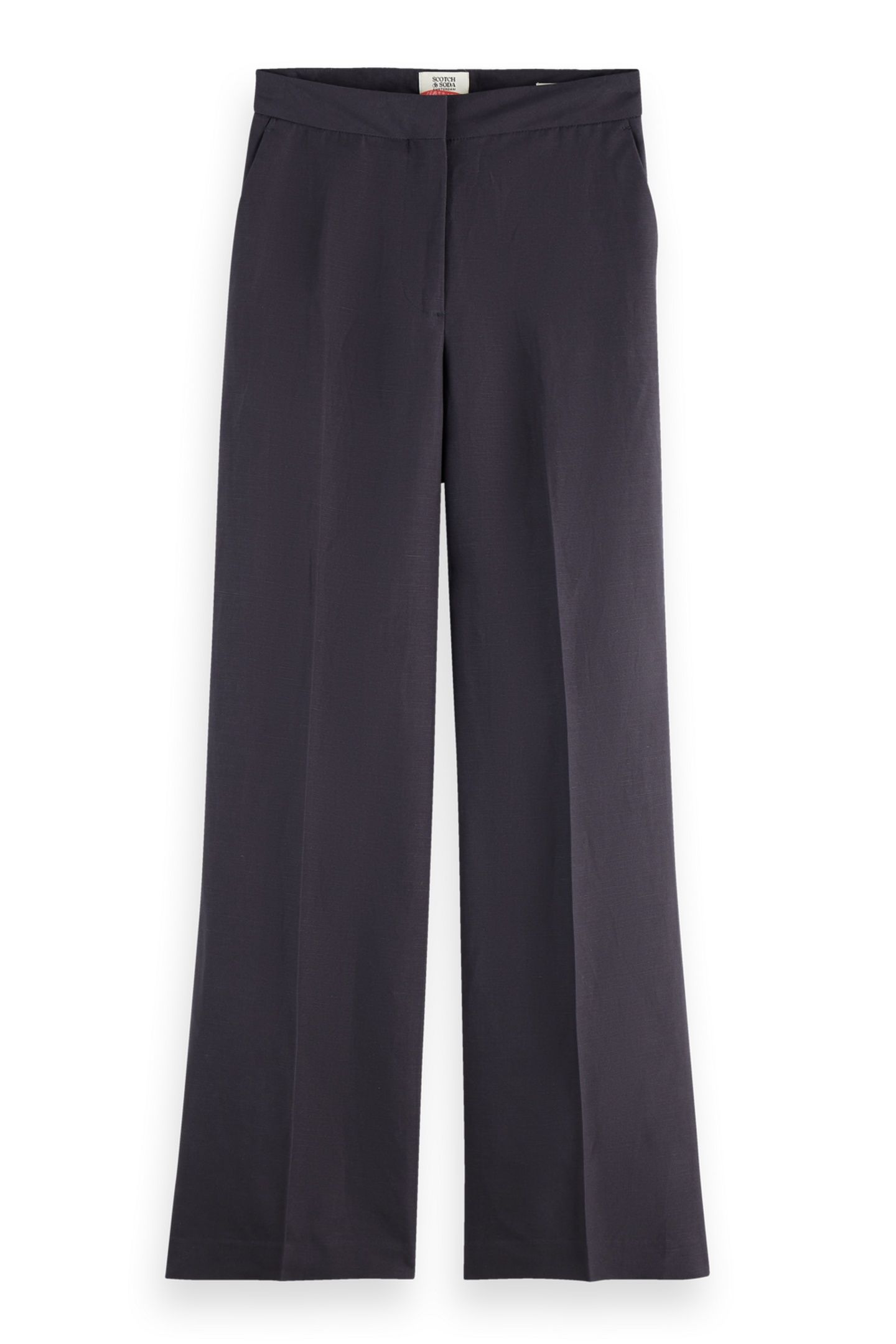 EDIE - HIGH RISE WIDE LEG DRAPEY PANT CHARCOAL ART 4