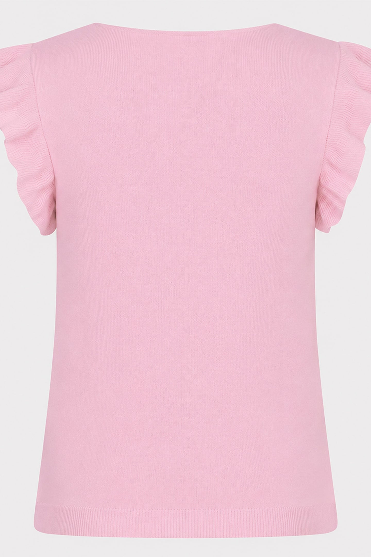 TOP V-NECK RUFFLE SLVE PASTEL PINK 2