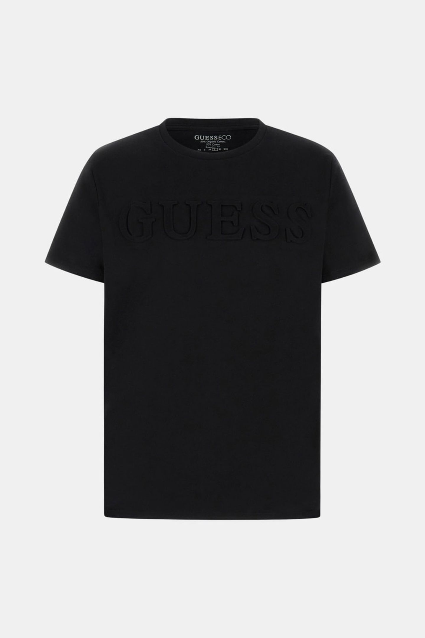GUESS ECO SS BSC EMBOSSED LOGO JET BLACK A996 5