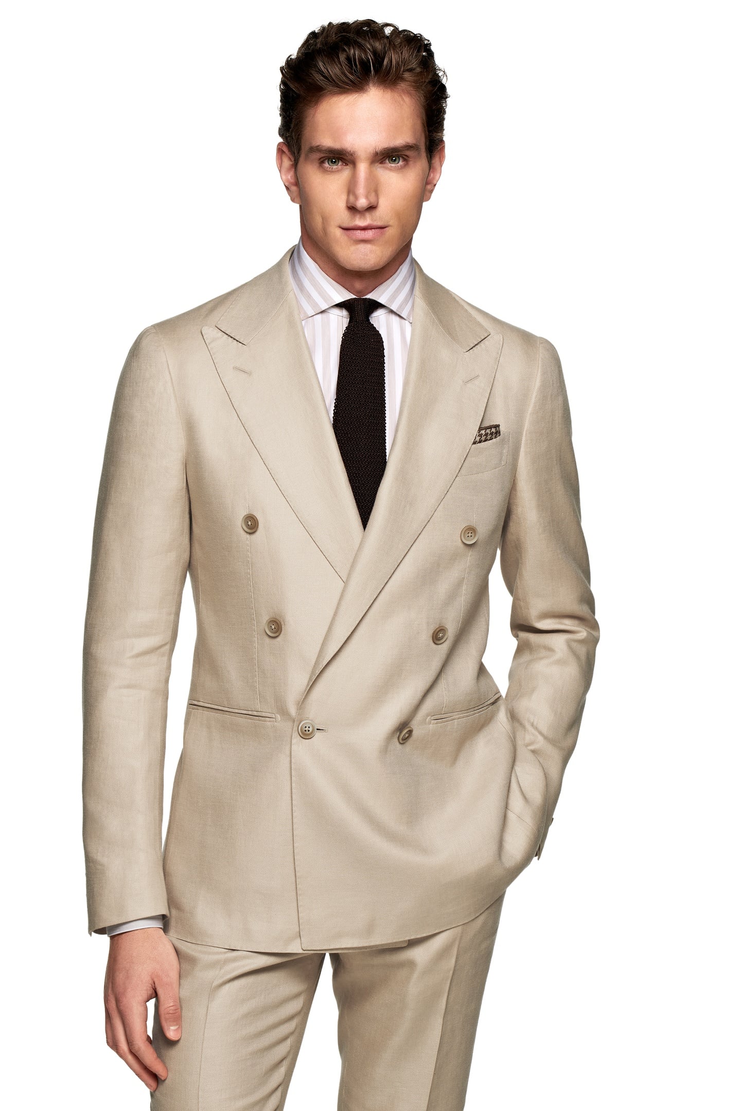 SUIT-L. BROWN NESTED SUITS LIGHT BROWN 2