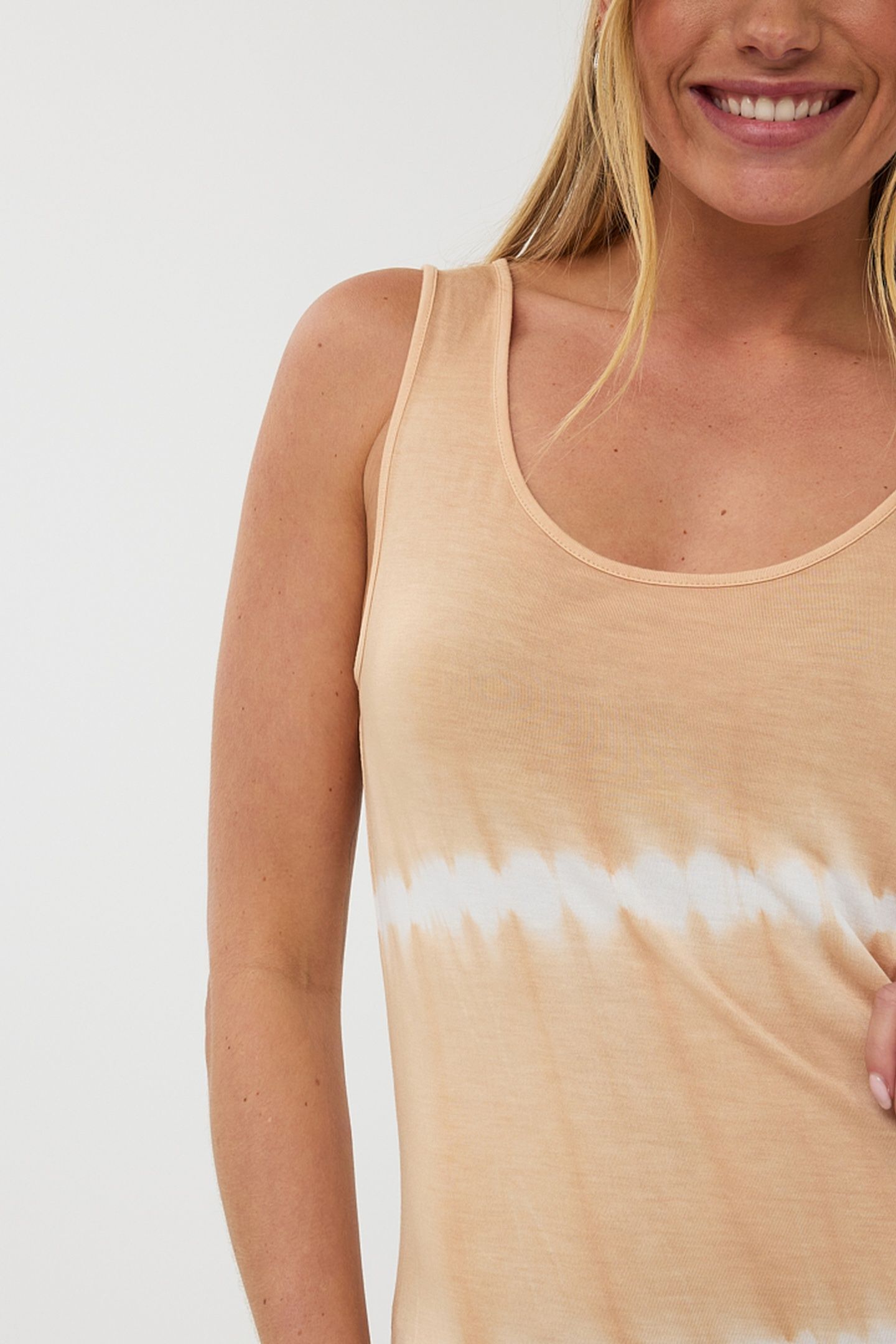 DRESS LONG SPLIT TIE DYE SAND 7