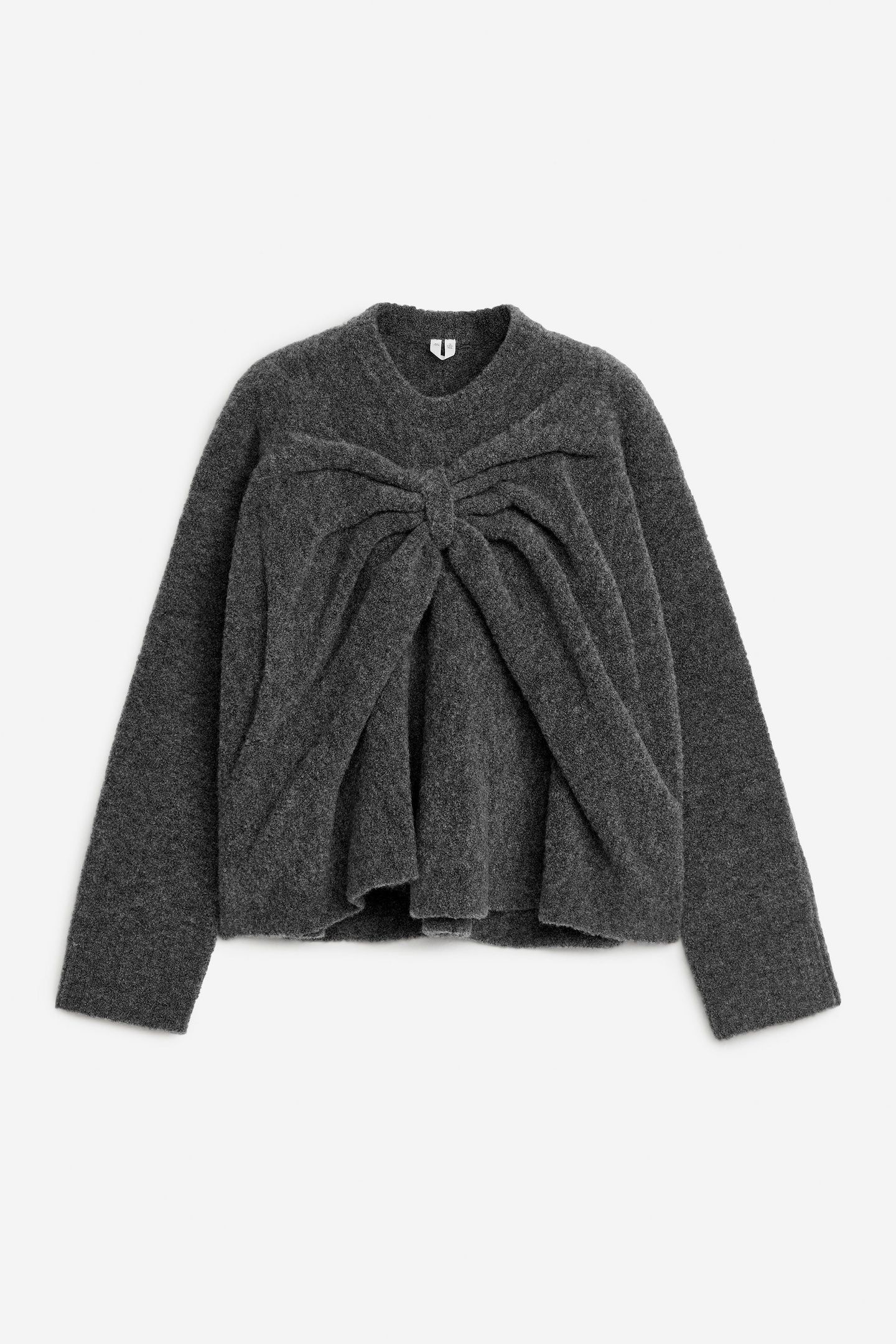CLOTHILDE BOW SWEATER GREY 3