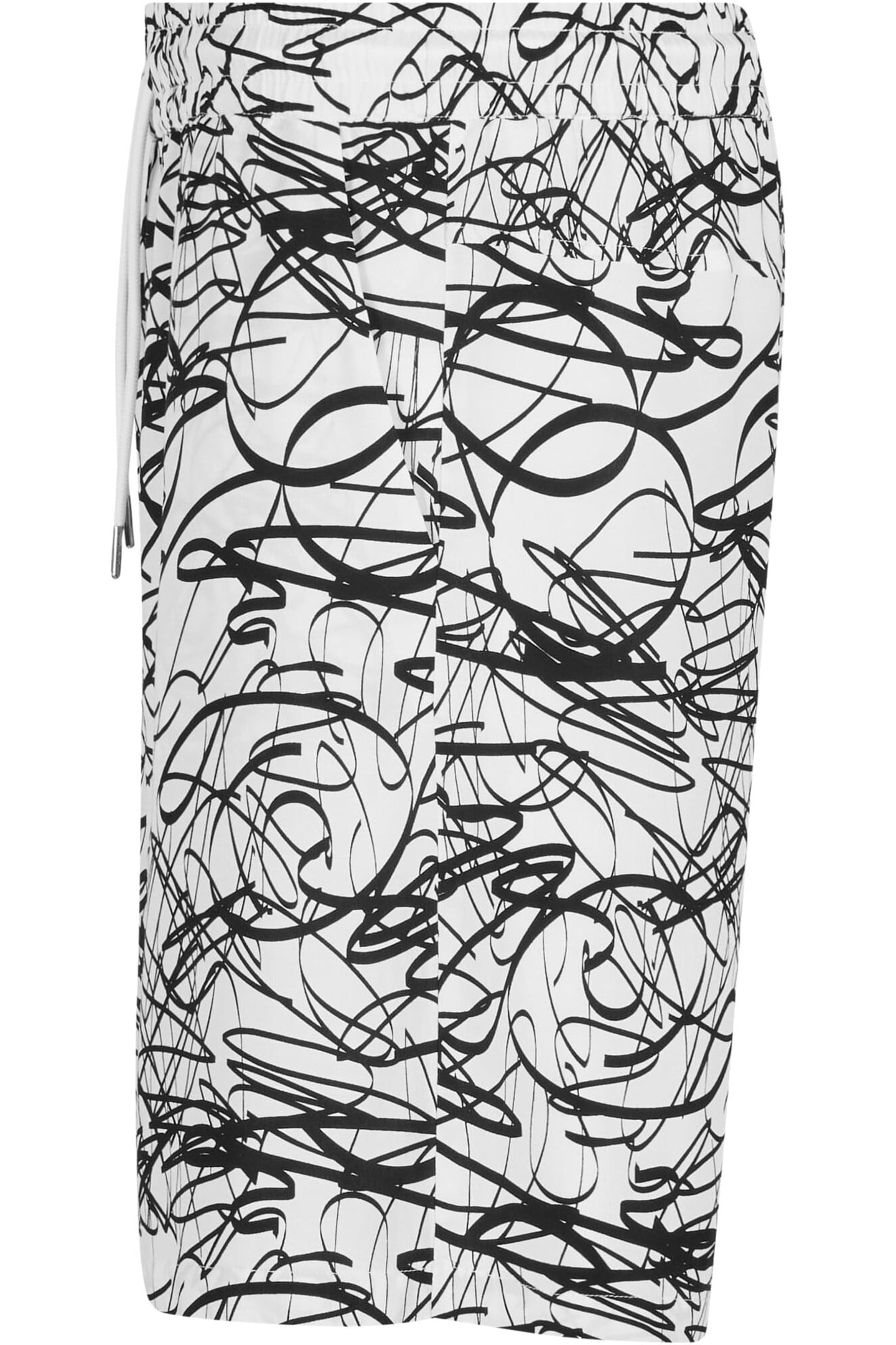 VISCOSE AOP RESORT SHORTS WHITESCRIBBLE 3