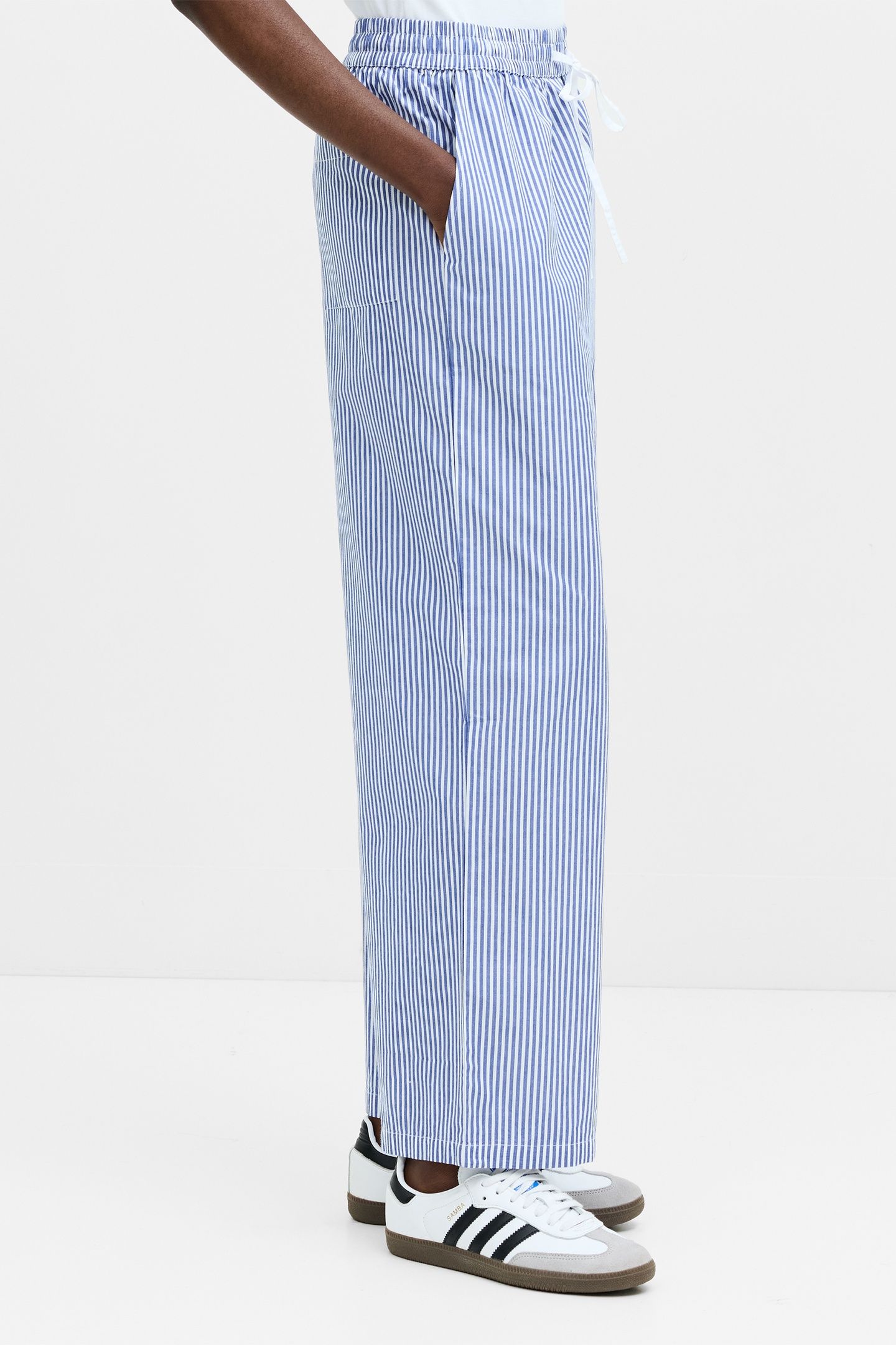 STRIPE POPLIN PALAZZO TROUSER BLUE/WHITE STRIPE 4