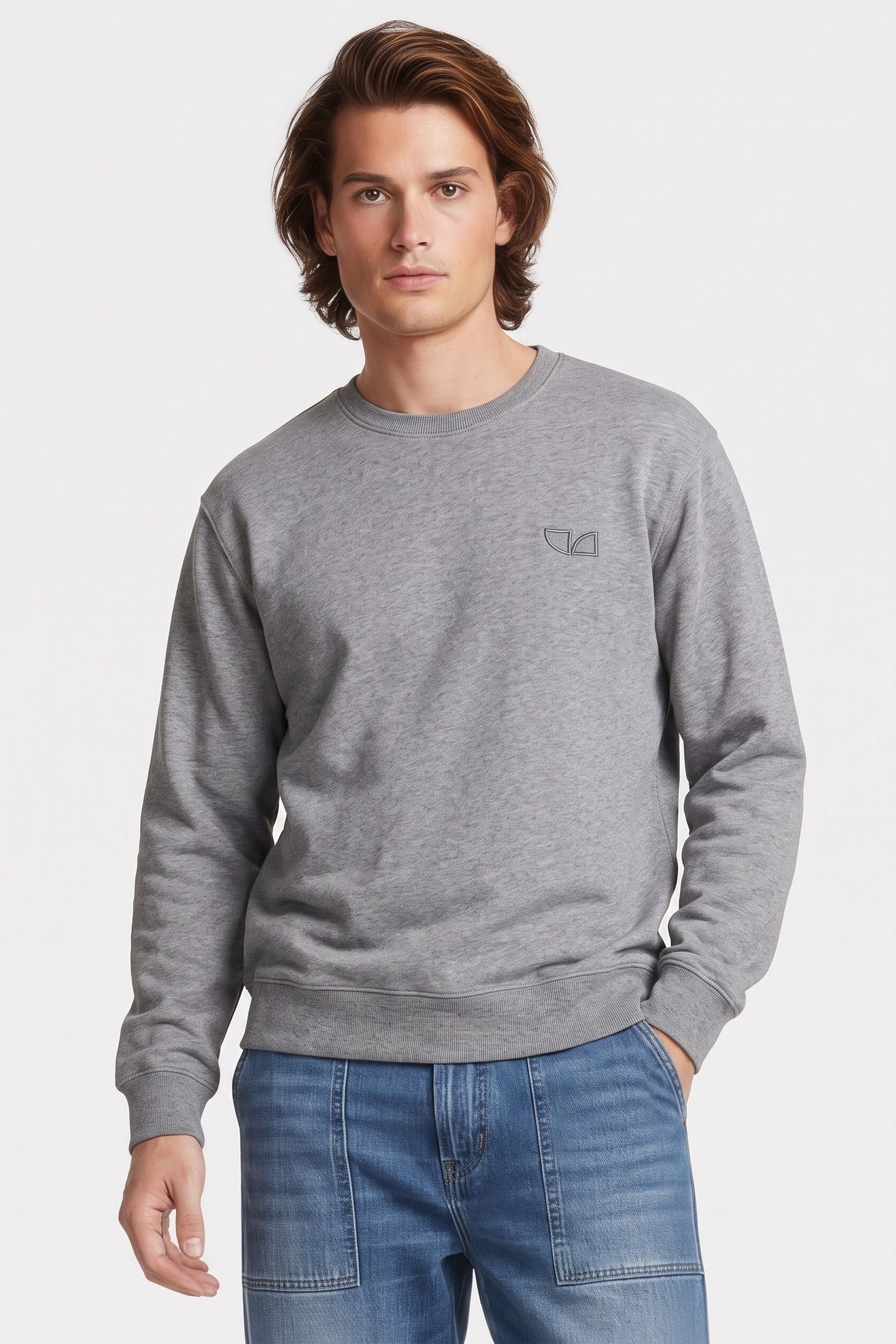 DIAMO SWEAT MIXED GREY 1