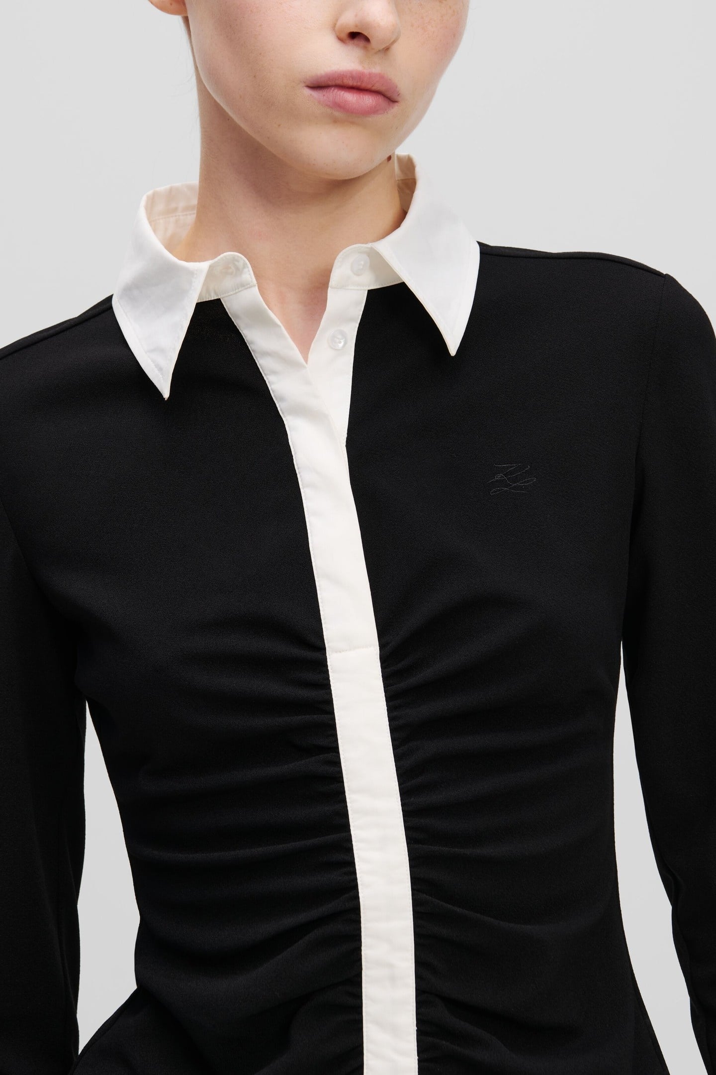 LONGSLEEVE POLO TOP BLACK 4