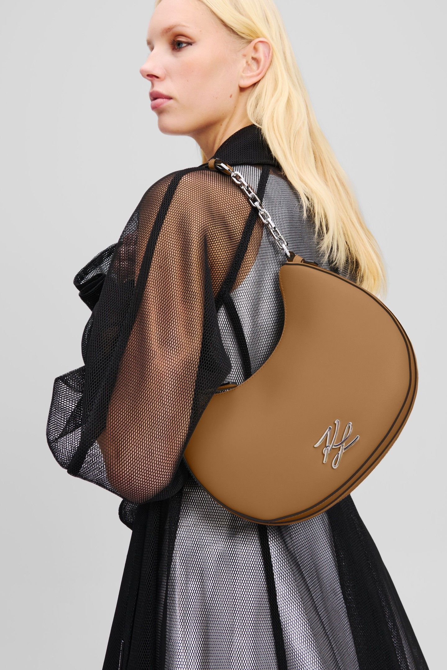 K/AUTOGRAPH MOON SHOULDER BAG CARAMEL 1