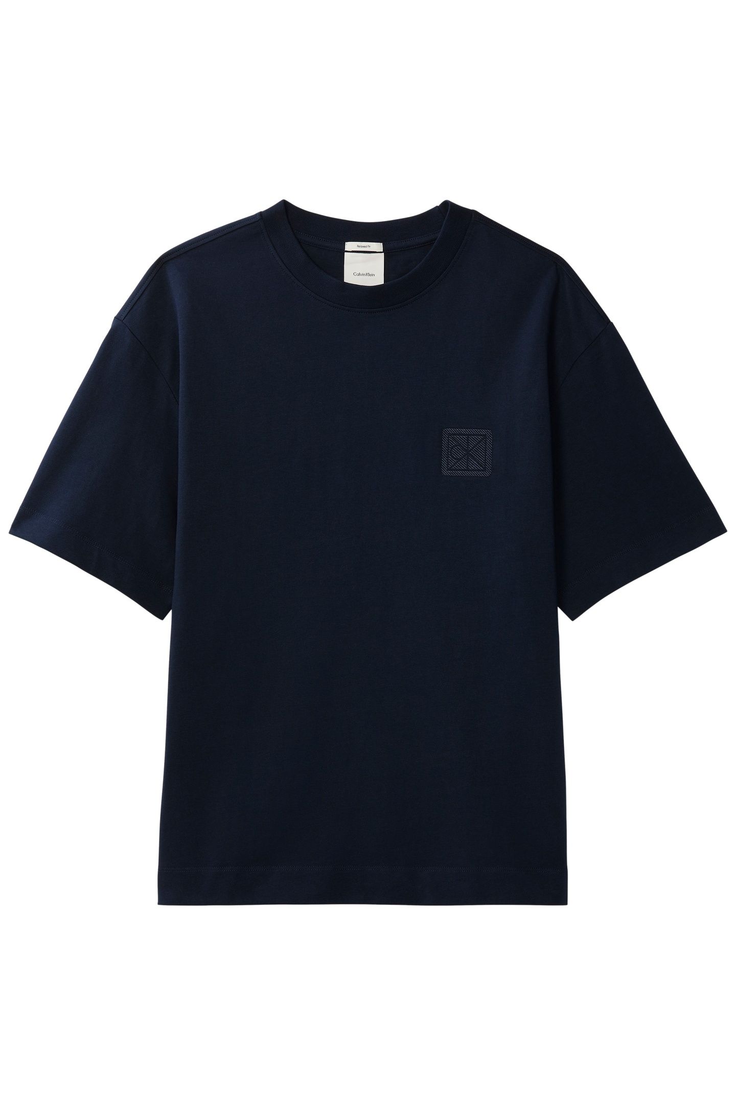 SS RELAXED 16S EMBRD TEE DARK SAPPHIRE 5