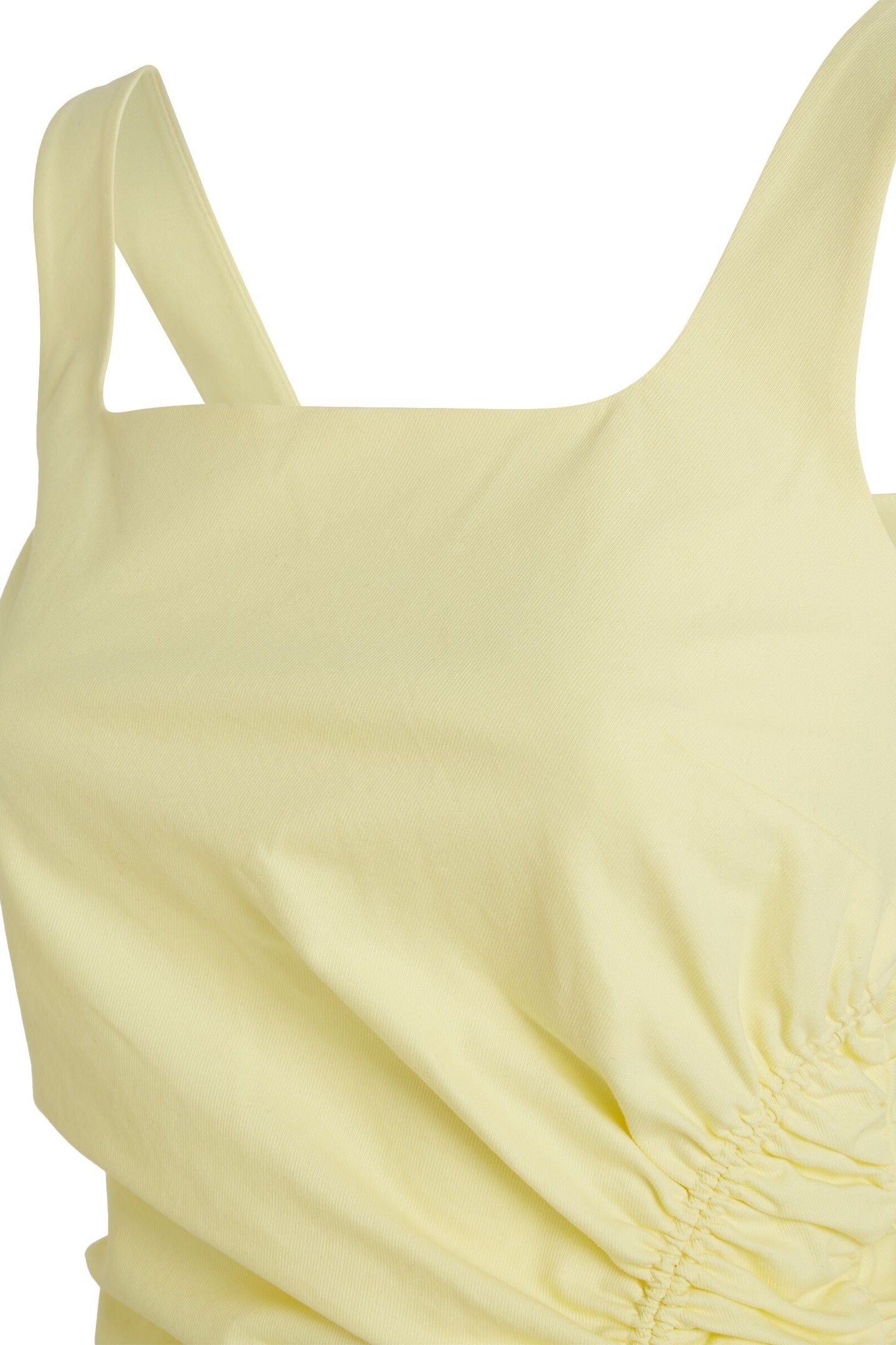 GATHERED STRETCH DRESS ELFIN YELLOW 5