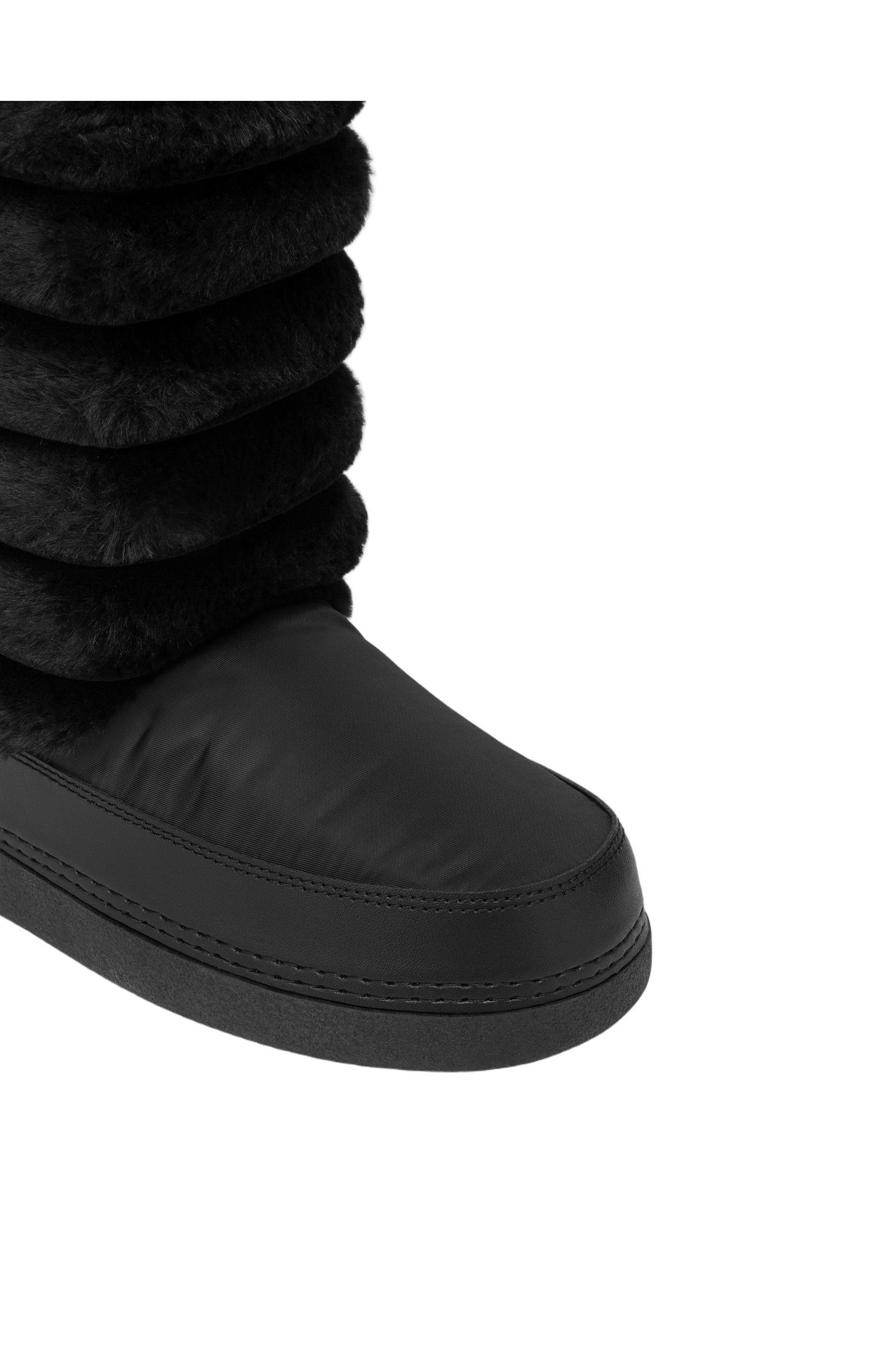SNOW BOOTS IN NYLON AND SOFT FABRIC BLACK 2