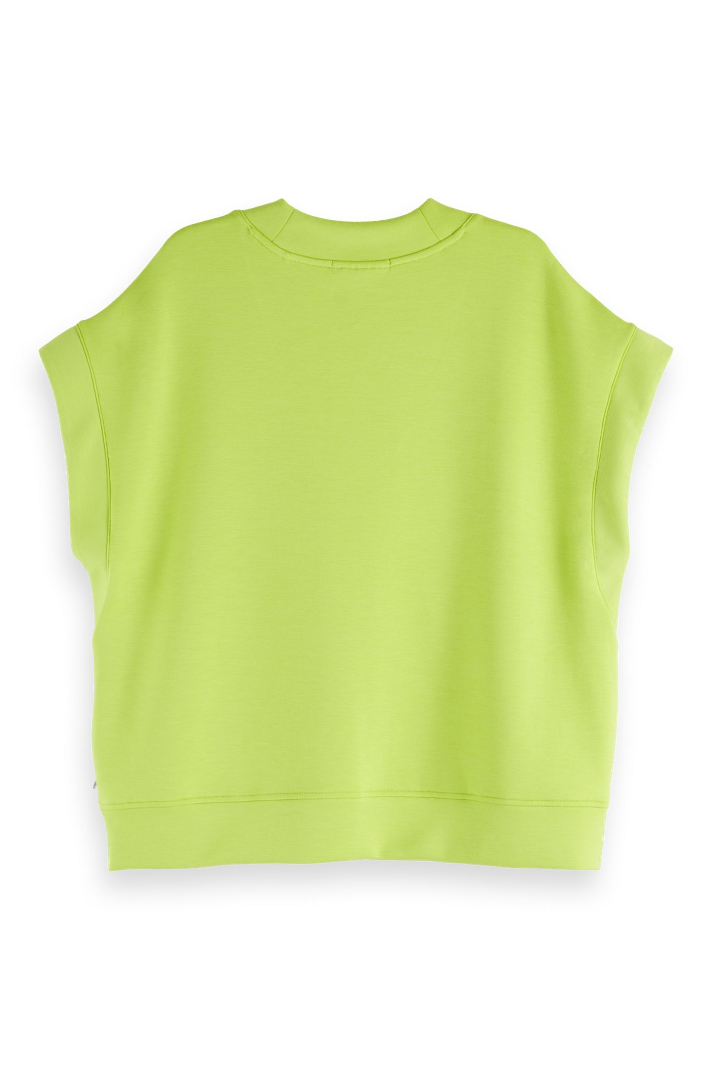 V-NECK SLEEVELESS MODAL SWEATSHIRT GREEN GLOW 5