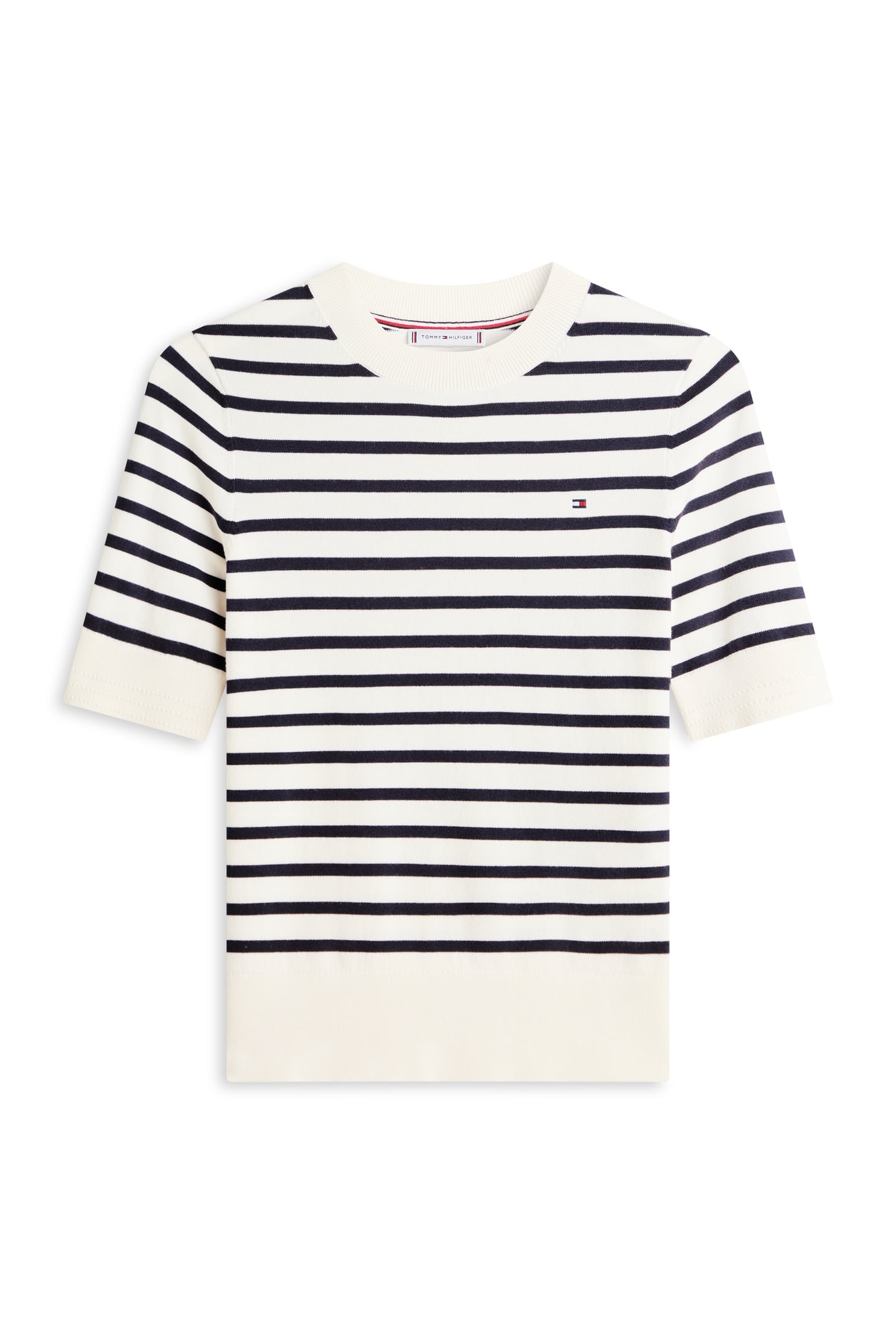 CO JERSEY FINE PULLOVER IVORY PETAL/DARK N NAVY STP 4