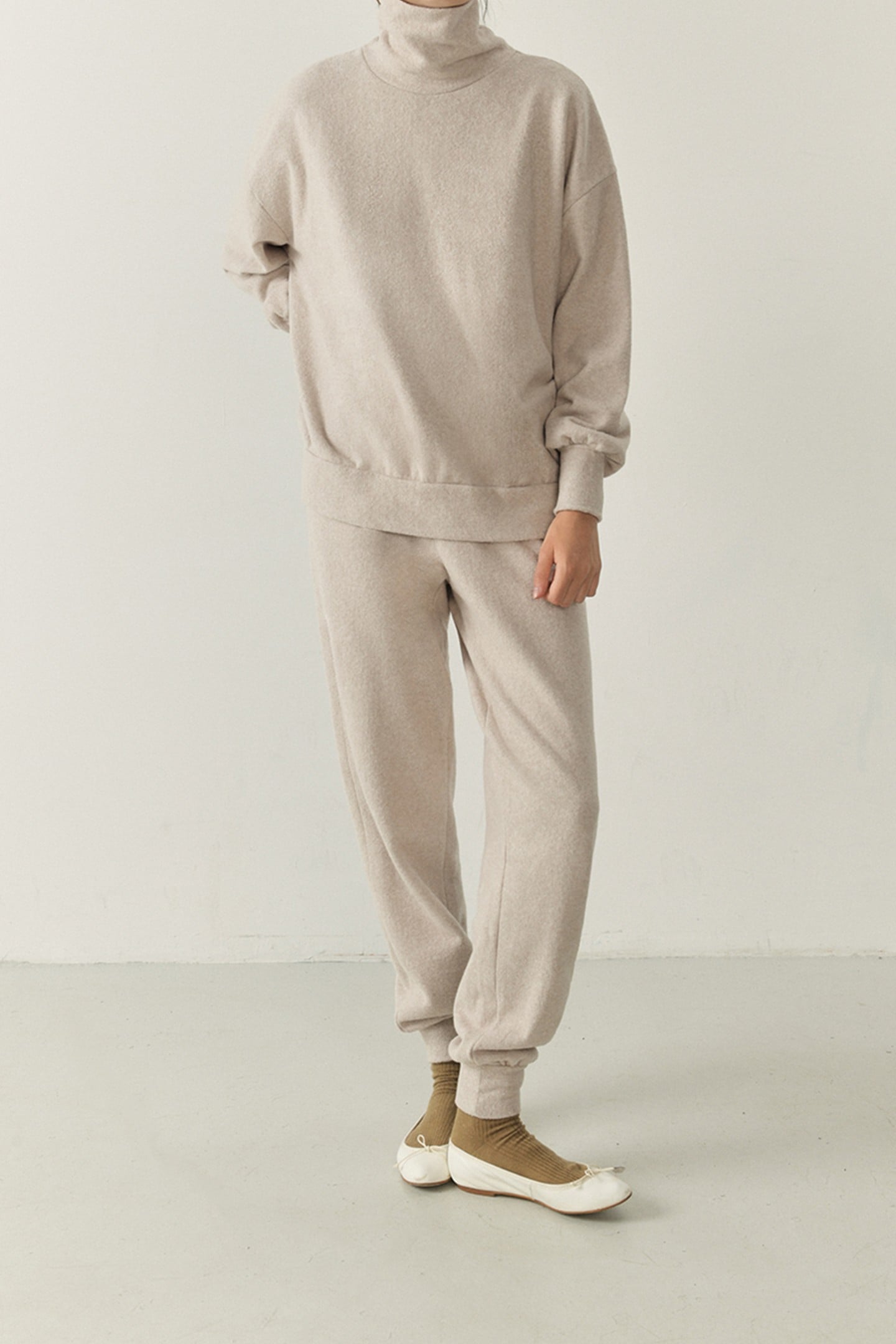 UDOW SWEAT PANTS BEIGE CHINE 1