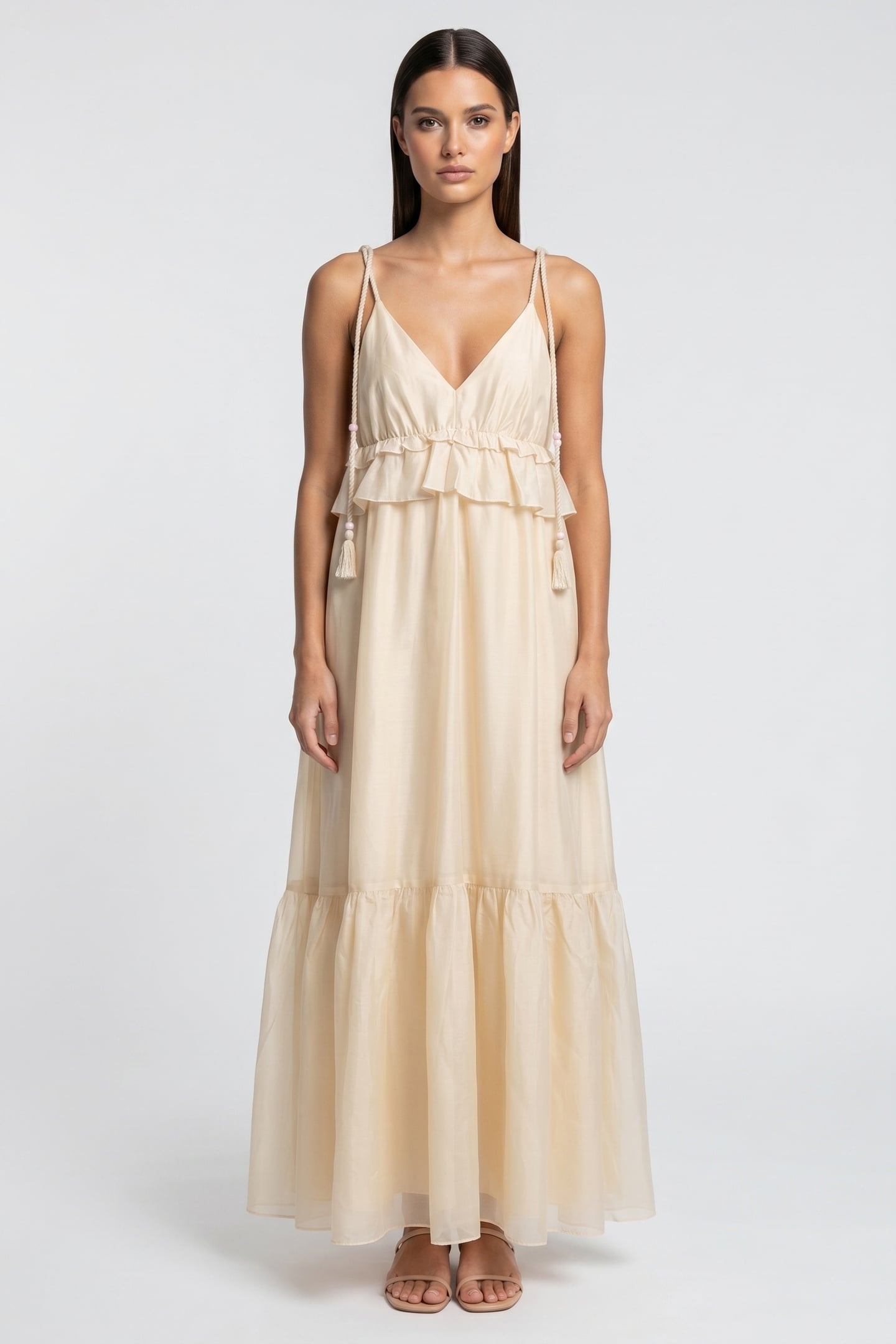 AMA DRESS BEIGE 1