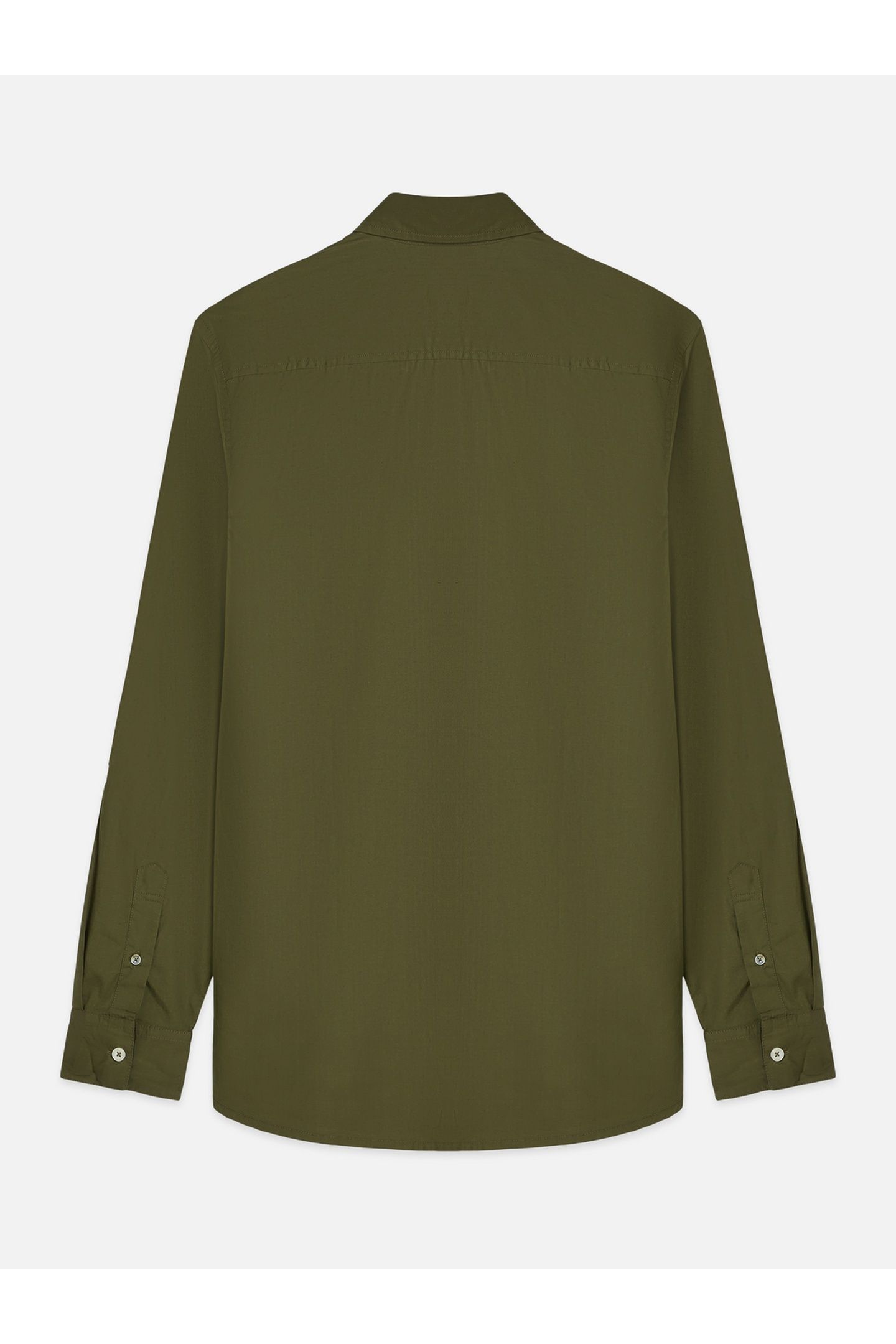 COTTON POPLIN REGULAR-FIT SHIRT OLIVE NIGHT 5