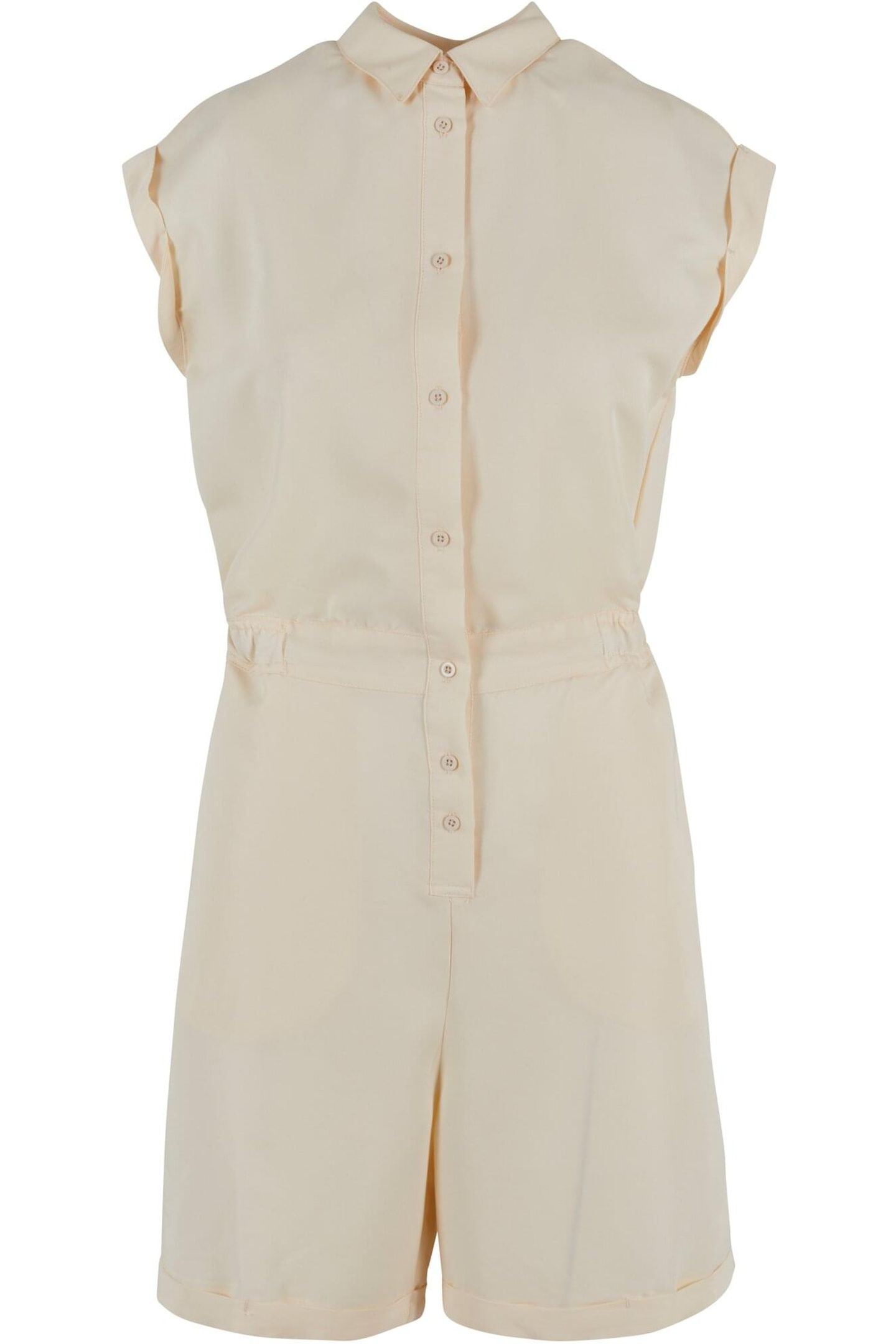 LADIES VISCOSE TWILL JUMPSUIT WHITESAND 1