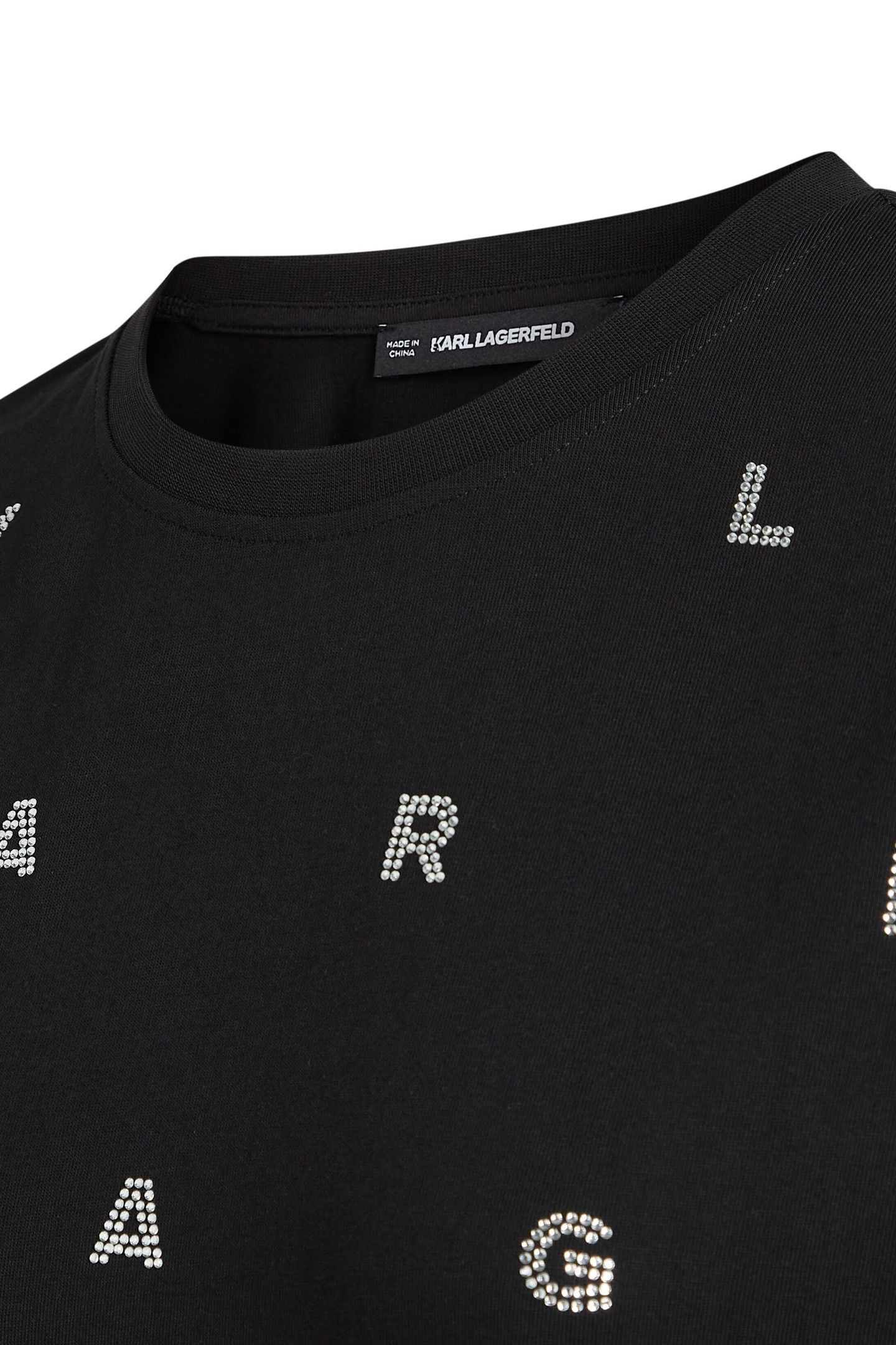 RHINESTONE HEAVY JERSEY T-SHIRT BLACK 3