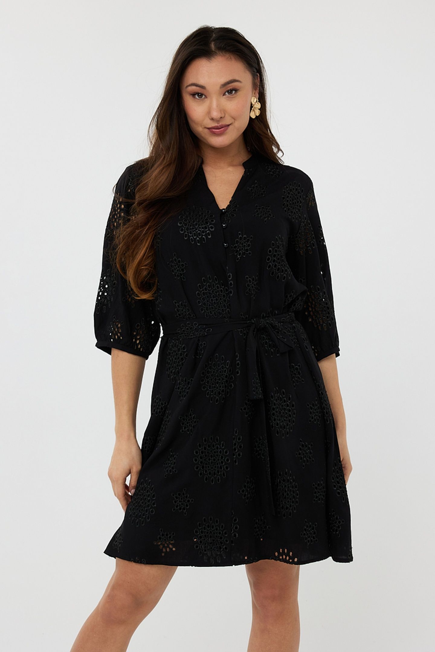 DRESS ALLOVER EMBROIDERY BLACK 1