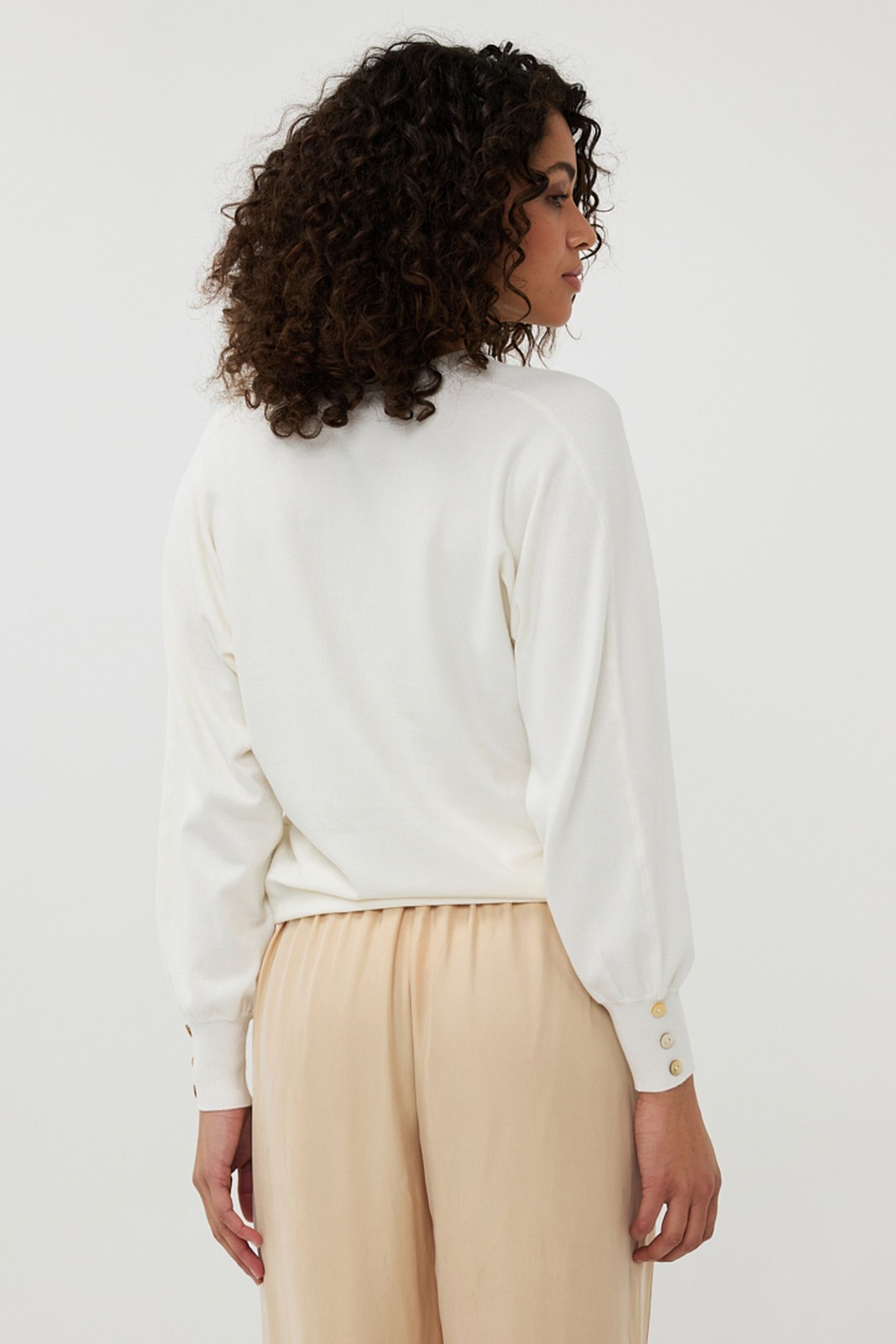 CARDIGAN BATWING BASIC KNIT OFF WHITE 4