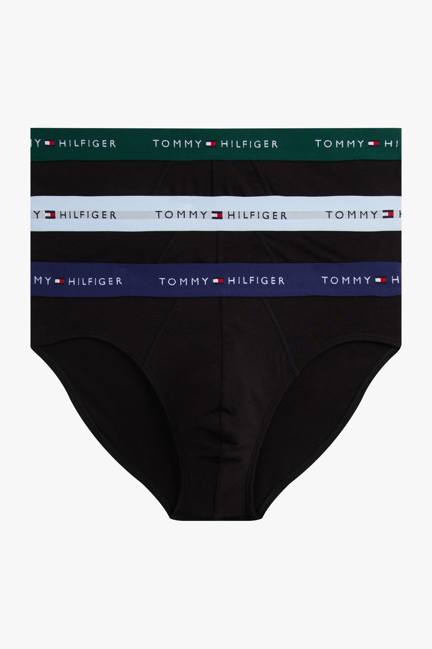 3-PACK BRIEF WAISTBAND GREEN/NAVY/BLUE 1