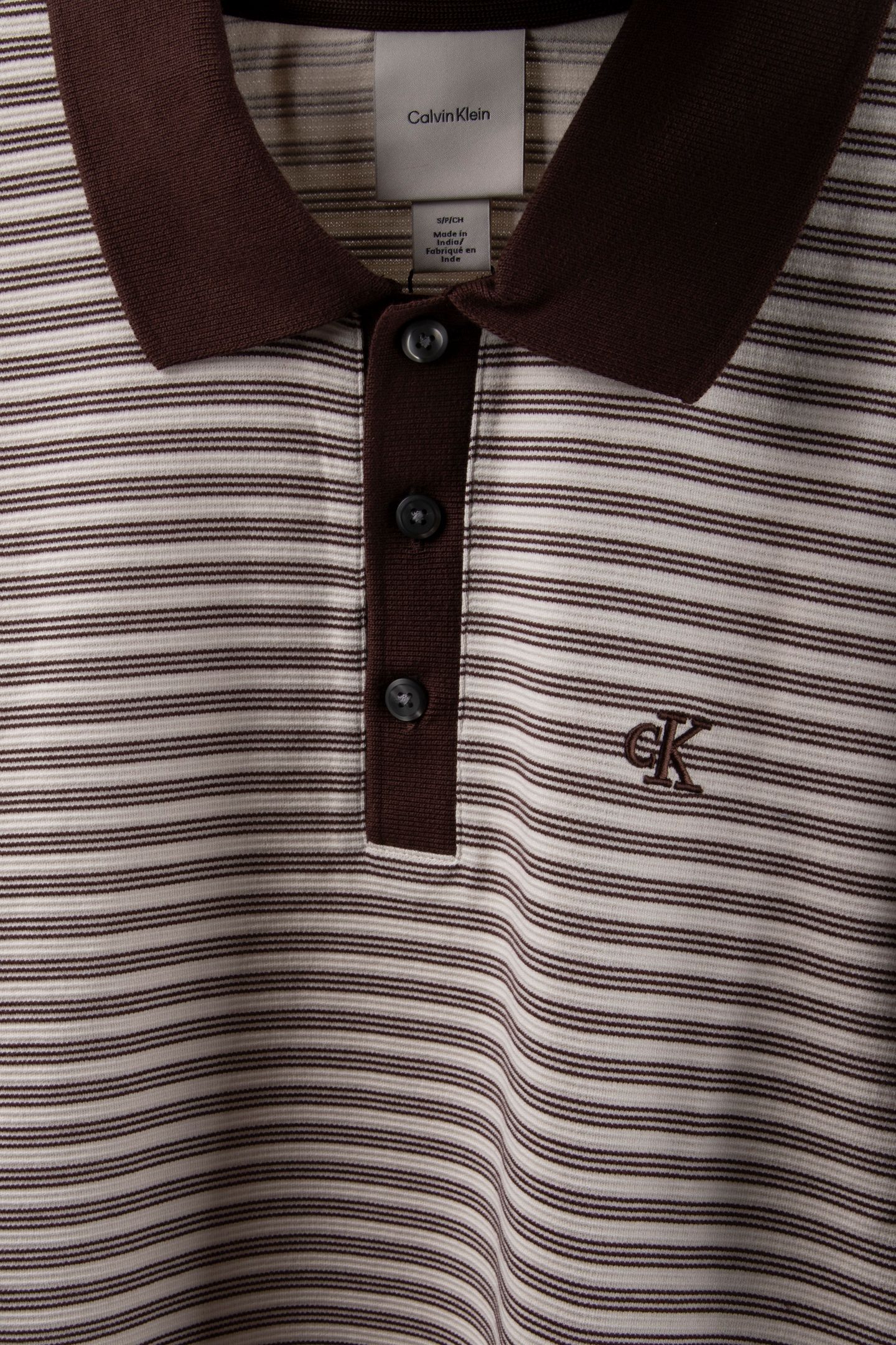 SS STRIPED OTTOMAN POLO RICH BROWN 4