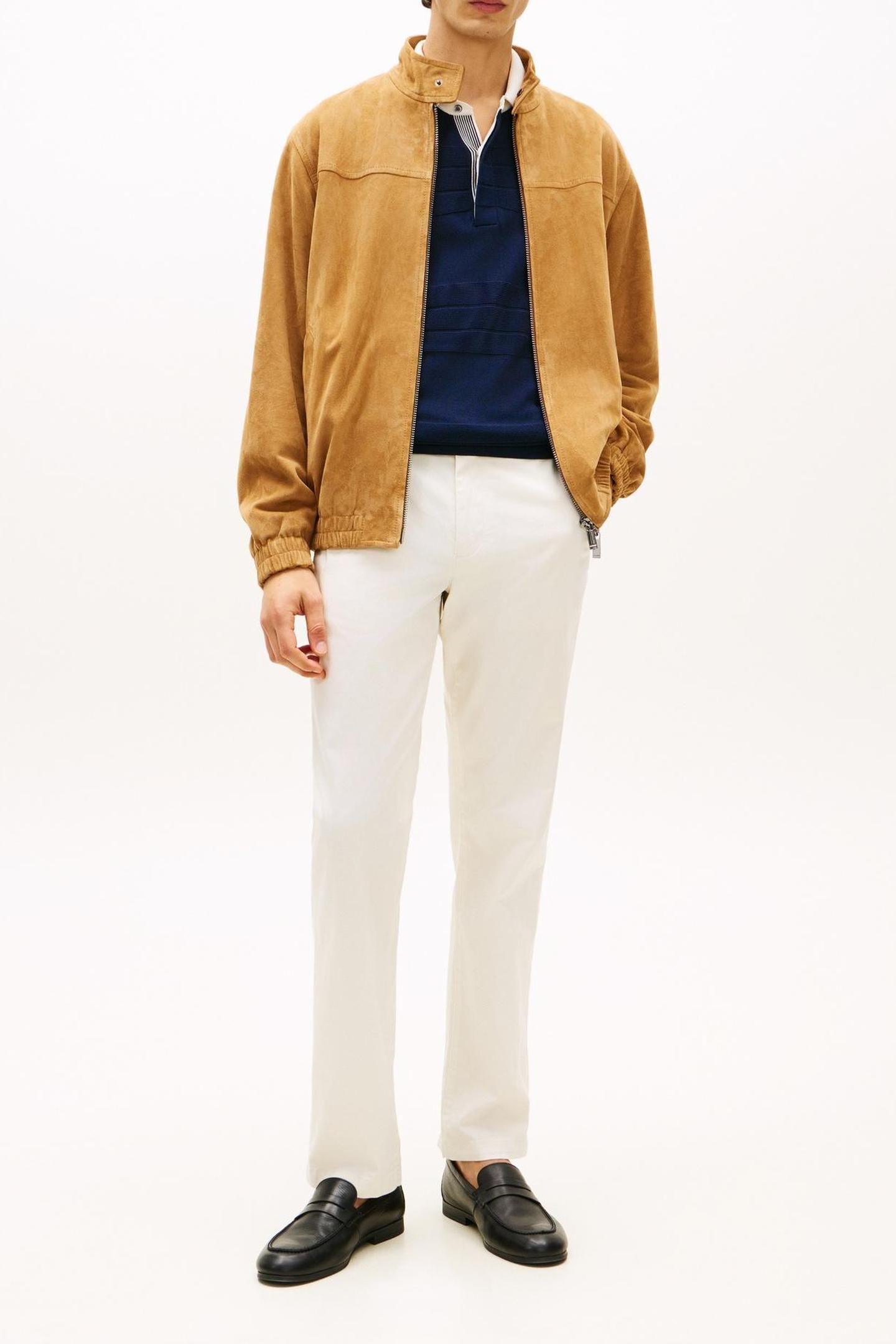 DENTON PRINTED STRUCTURED CHINO IVORY PETAL 2