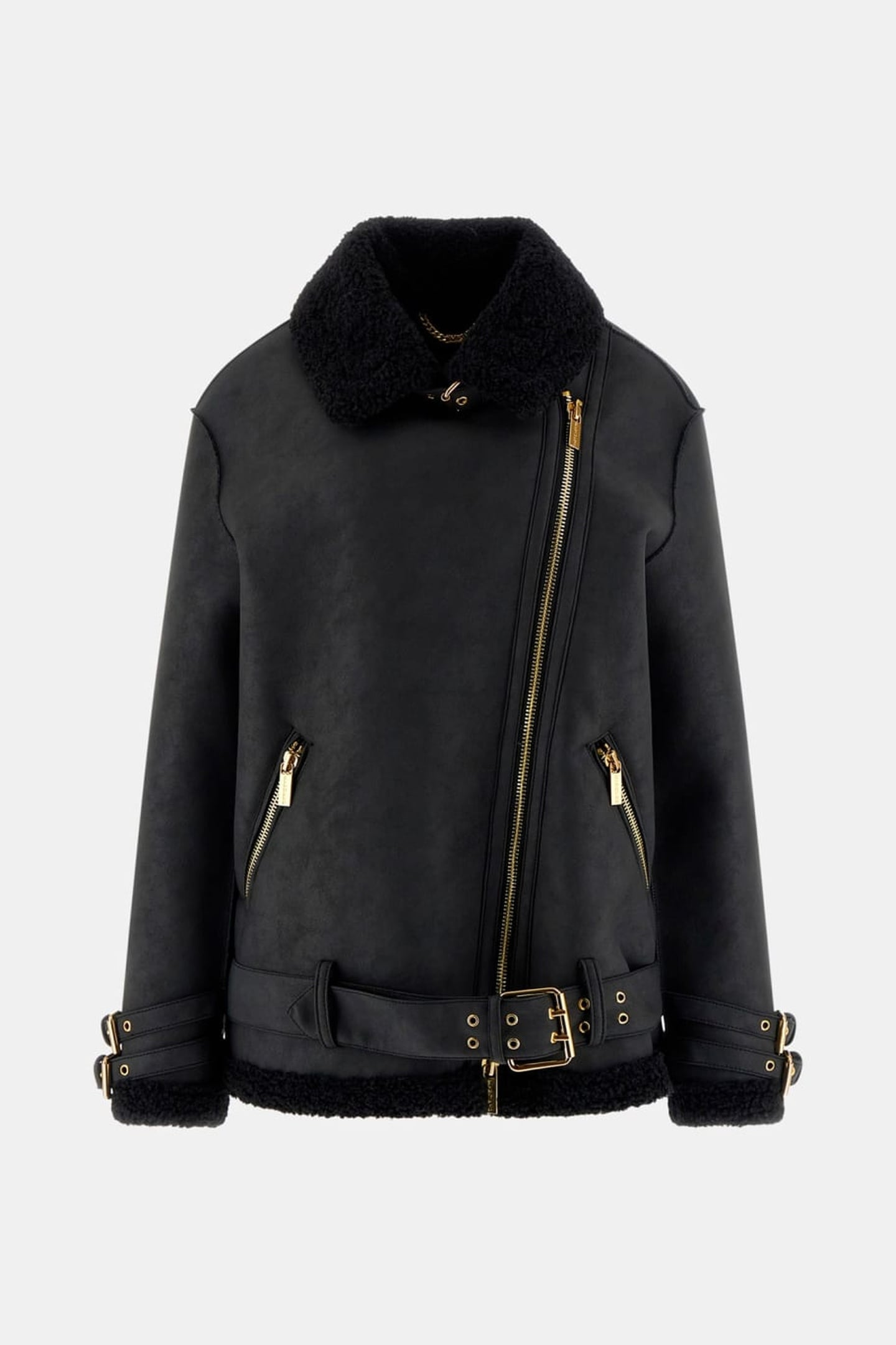 CHERYL SHEARLING JAC JET BLACK A996 1