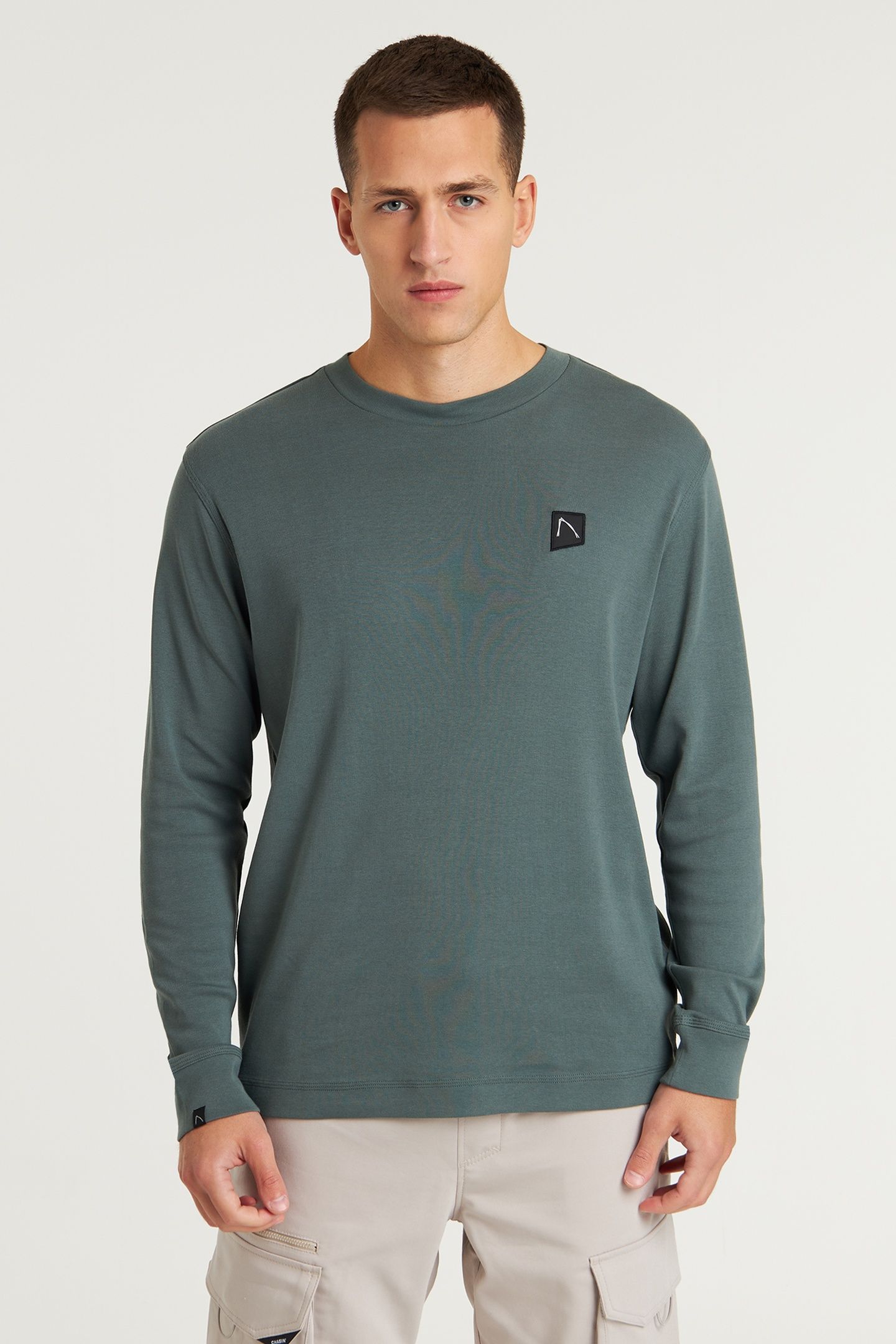 HELY T-SHIRT LONG SLEEVE BALSAM GREEN 1