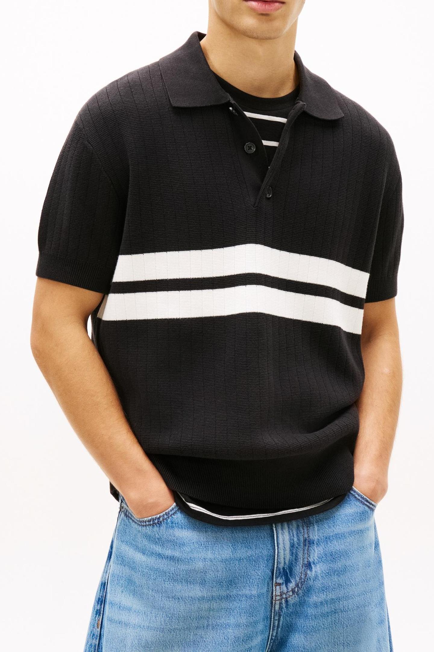 TJM REGULAR SS KNITTED SWEATER BLACK 1