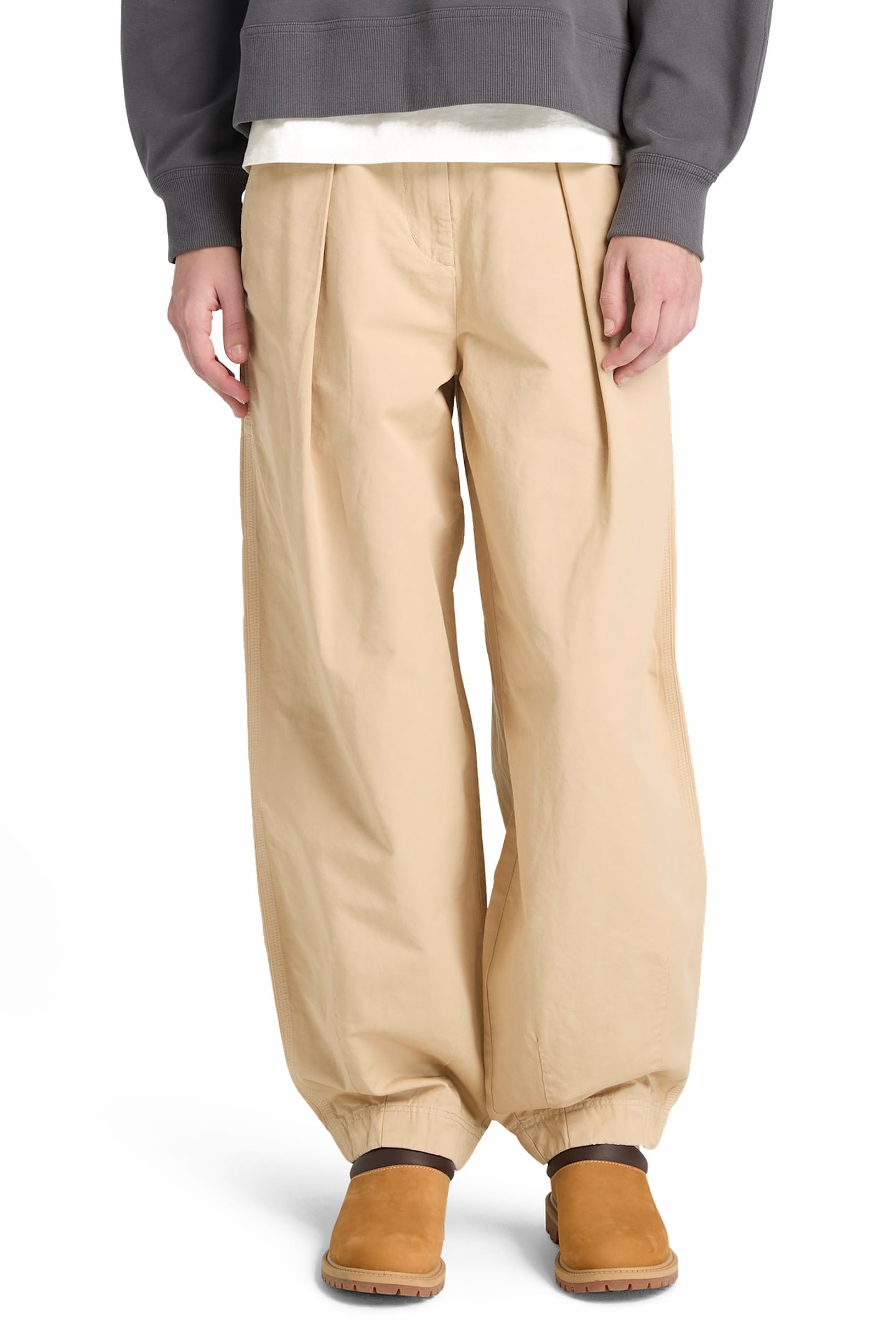UTILITY COTTON LINEN PANTS MEDIUM BEIGE 1