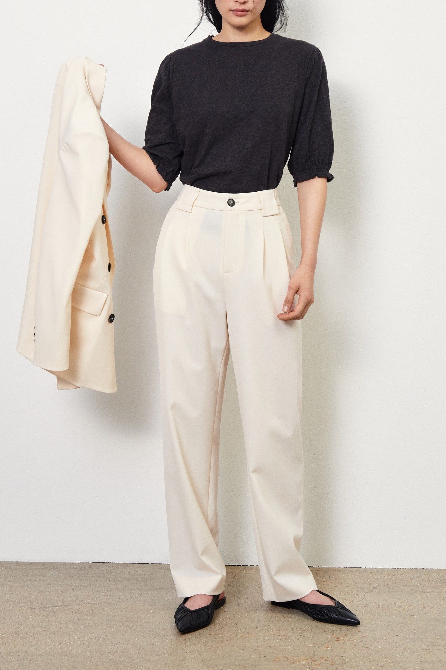 PANTALON TED ECRU 1