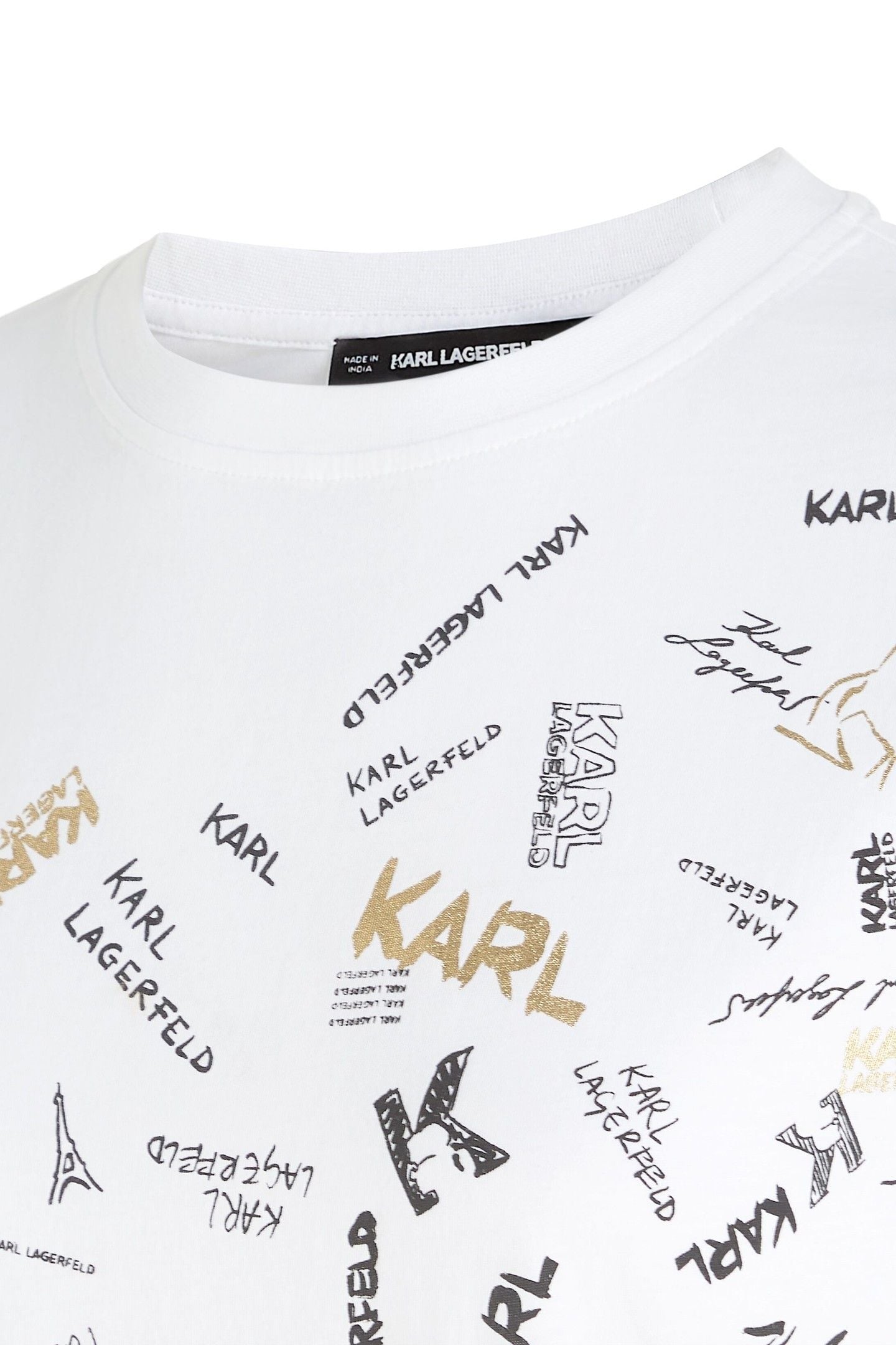 PARIS FONTS PRINT T-SHIRT WHITE 3