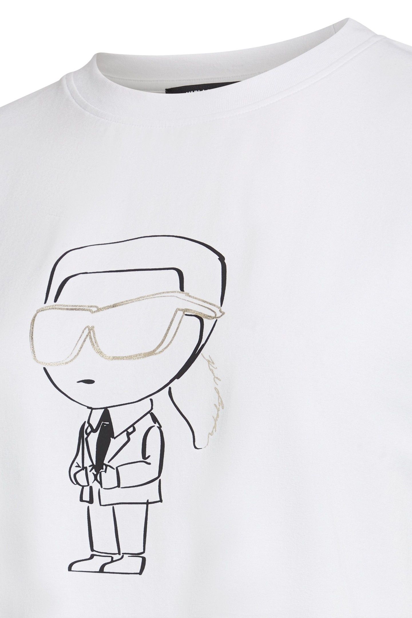 BIG IKON PRINT FLOWY T-SHIRT WHITE 3