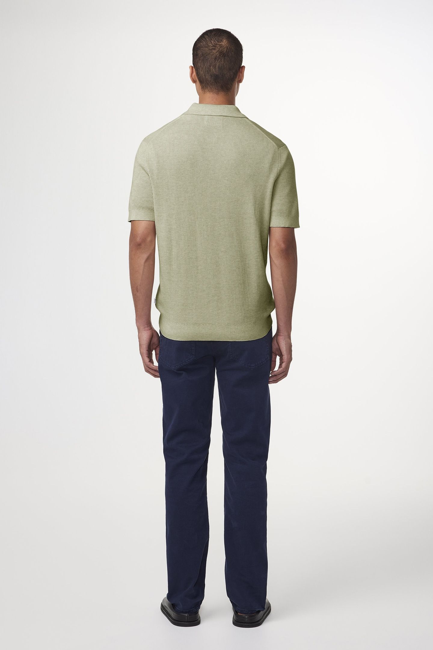 HANSIE SS ZIP 6600 KNIT SAGE GREEN 3