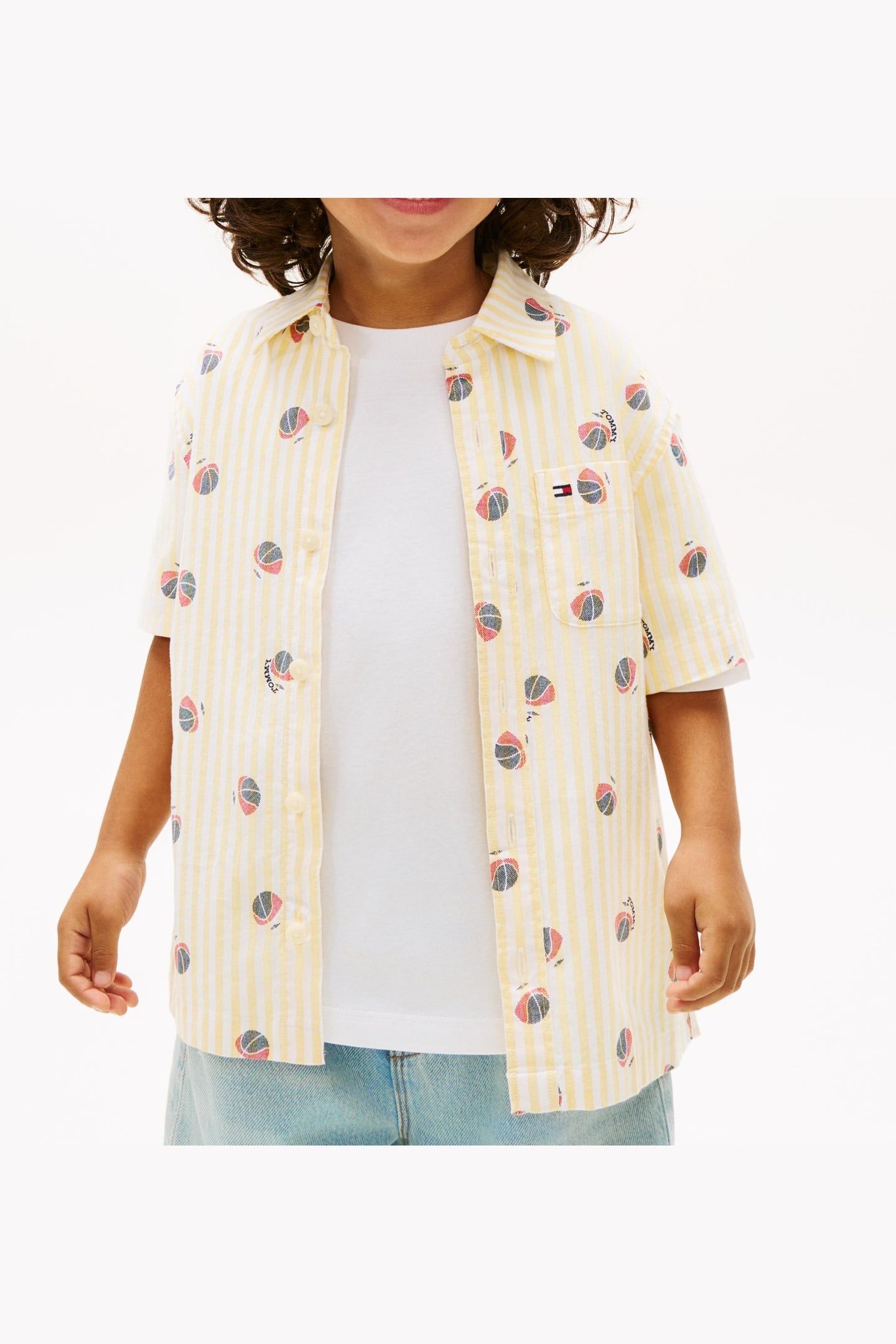 BOYS FLEX ITHACA AOP SHIRT YELLOW DAHLIA STRIPE 2