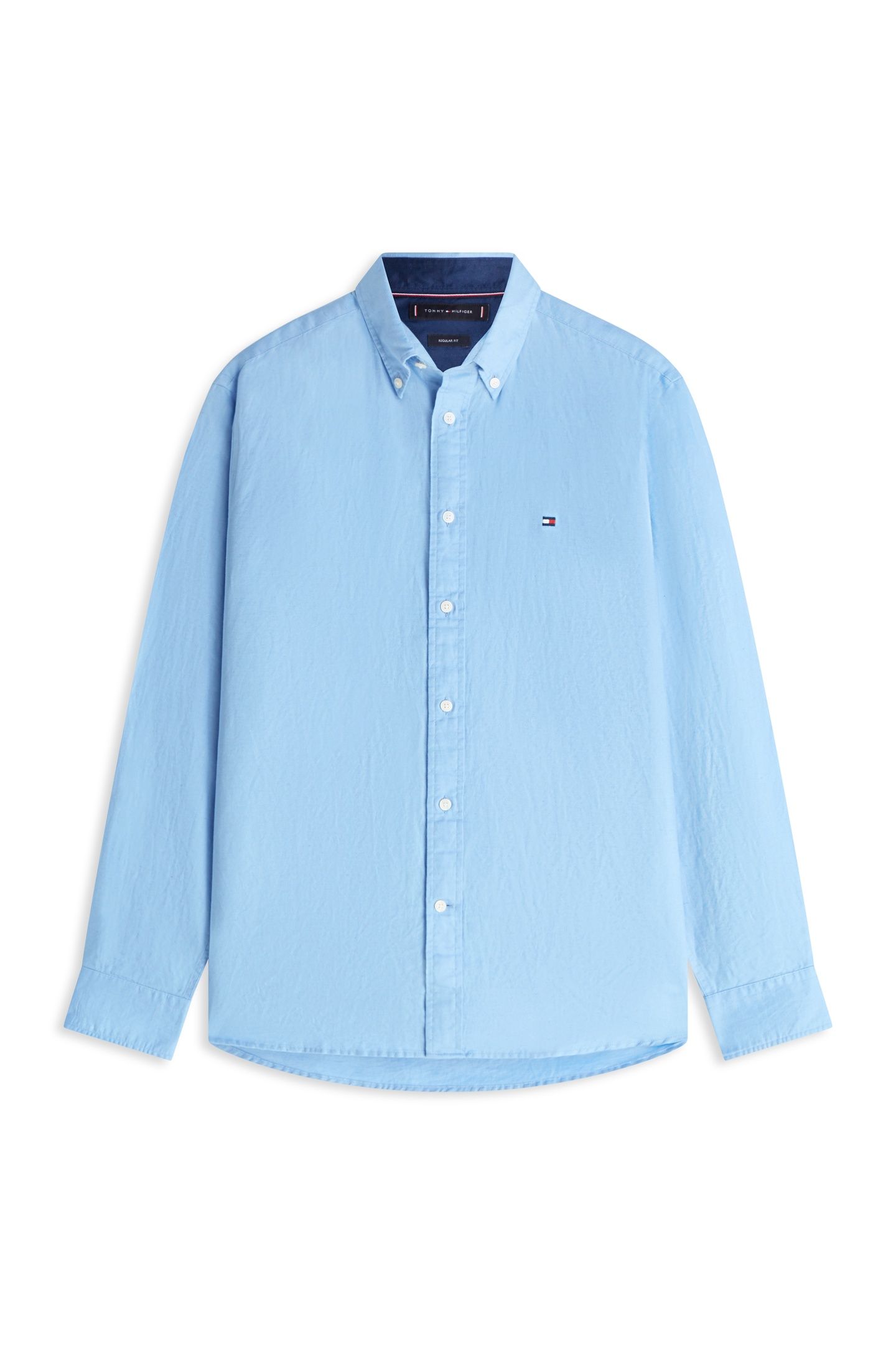LINEN BLEND SOLID SHIRT CLOUDY BLUE 4