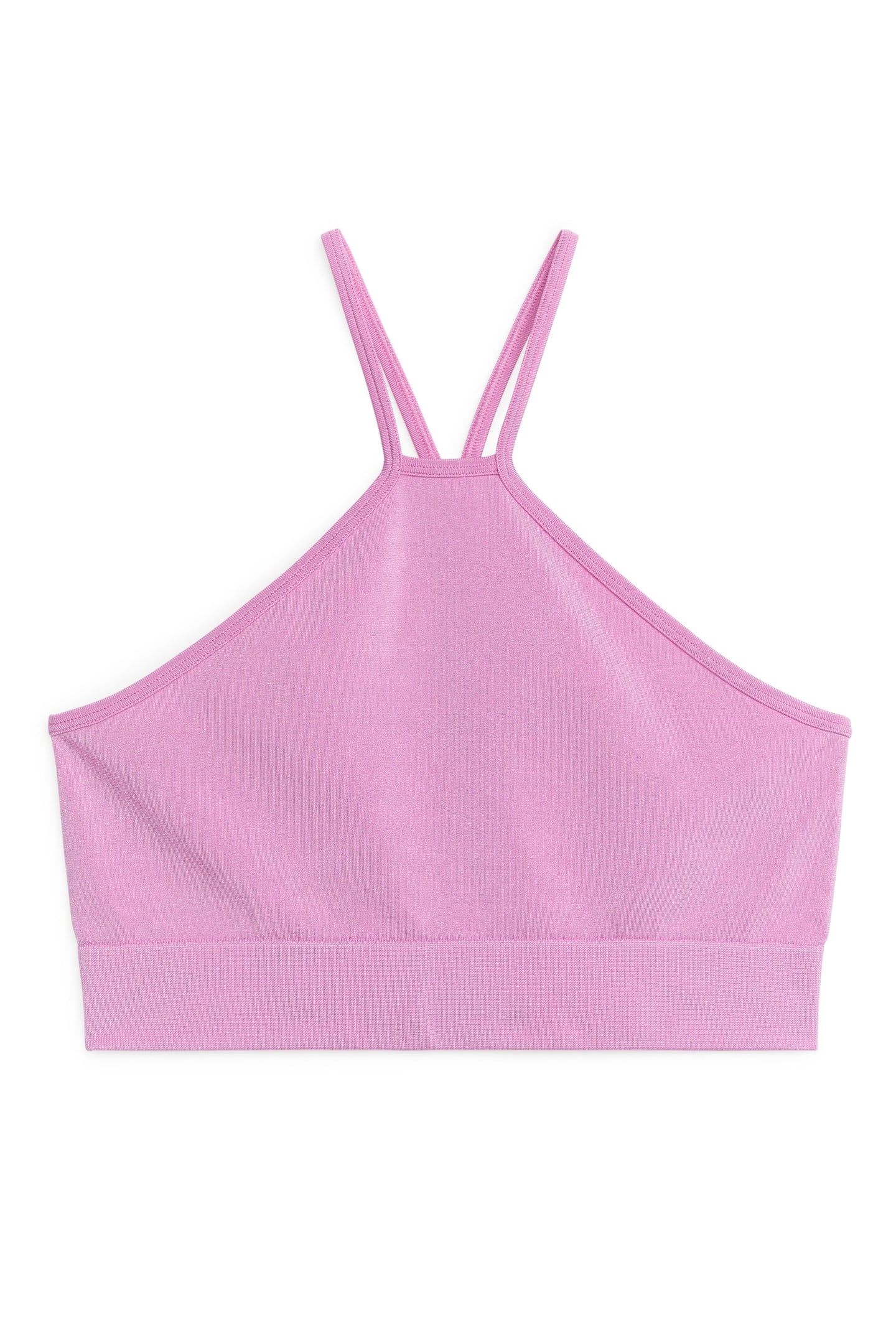 WHY SHINY SEAMLESS TOP PINK 3