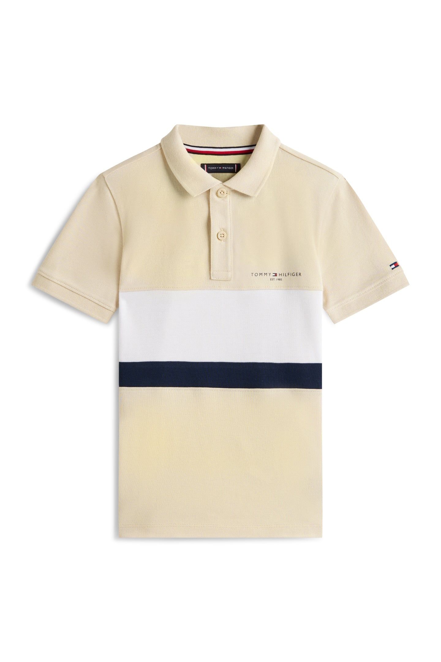BOYS MINI EMBROIDERED POLO CLASSIC BEIGE COLOURBLOCK 4