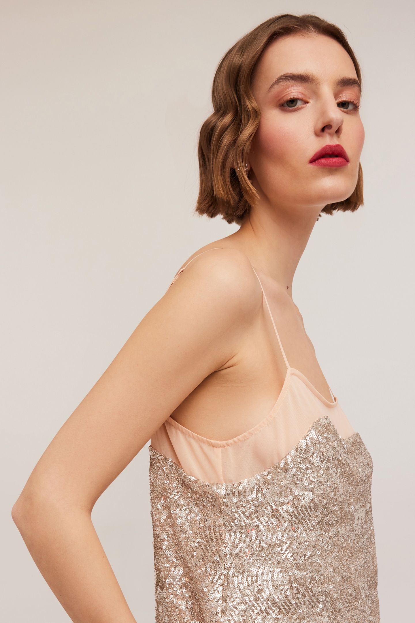 FULLY SEQUINNED TOP PINK 5