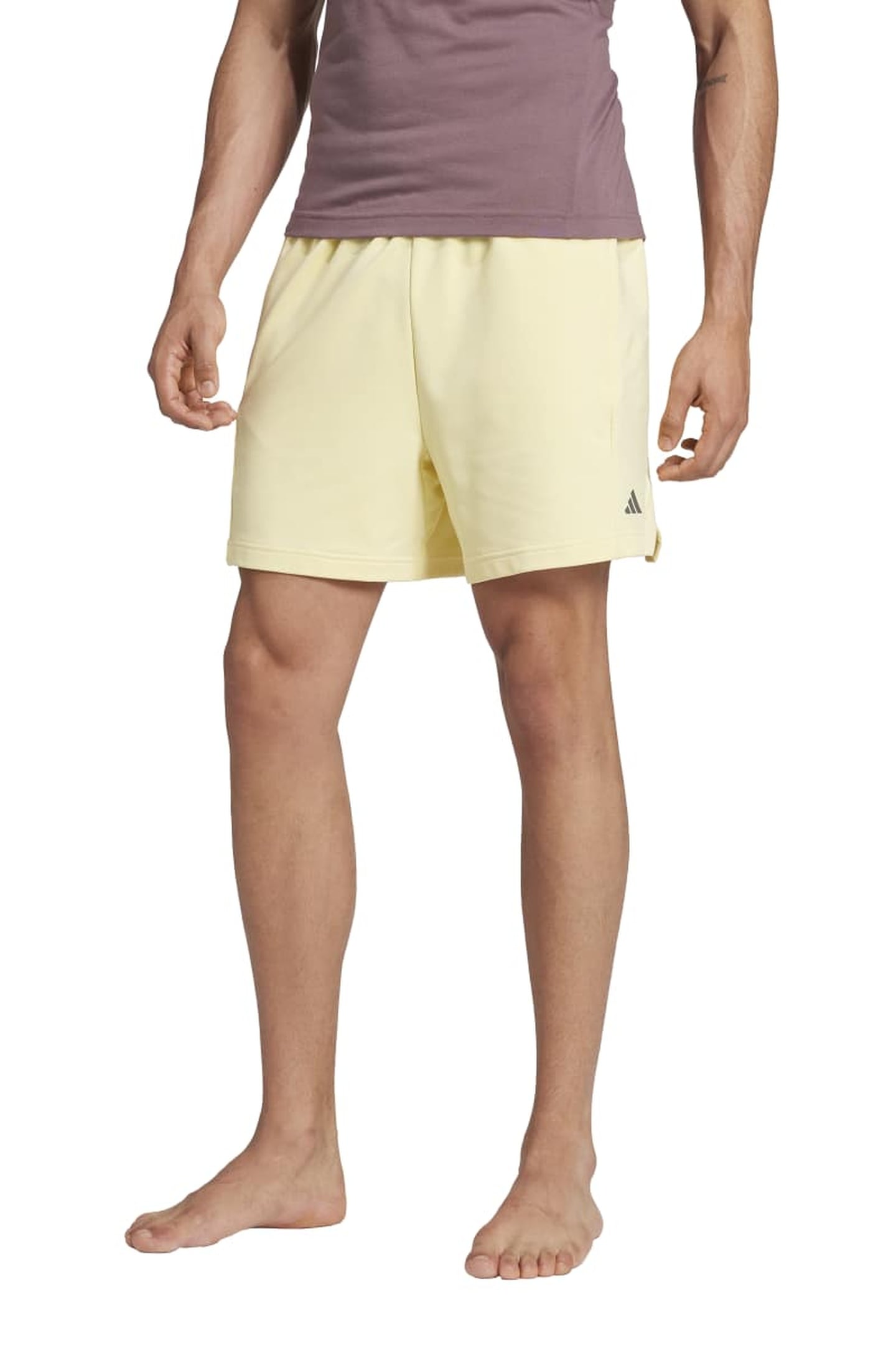 UNISEX PERFORMANCE ADIDAS D4T YOGA KNIT SHORT ALMOST YELLOW 1